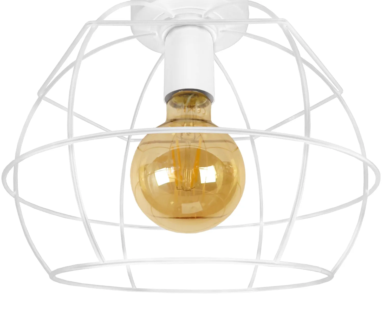 Tosel Armilare plafoniera globo bianco metallo E27