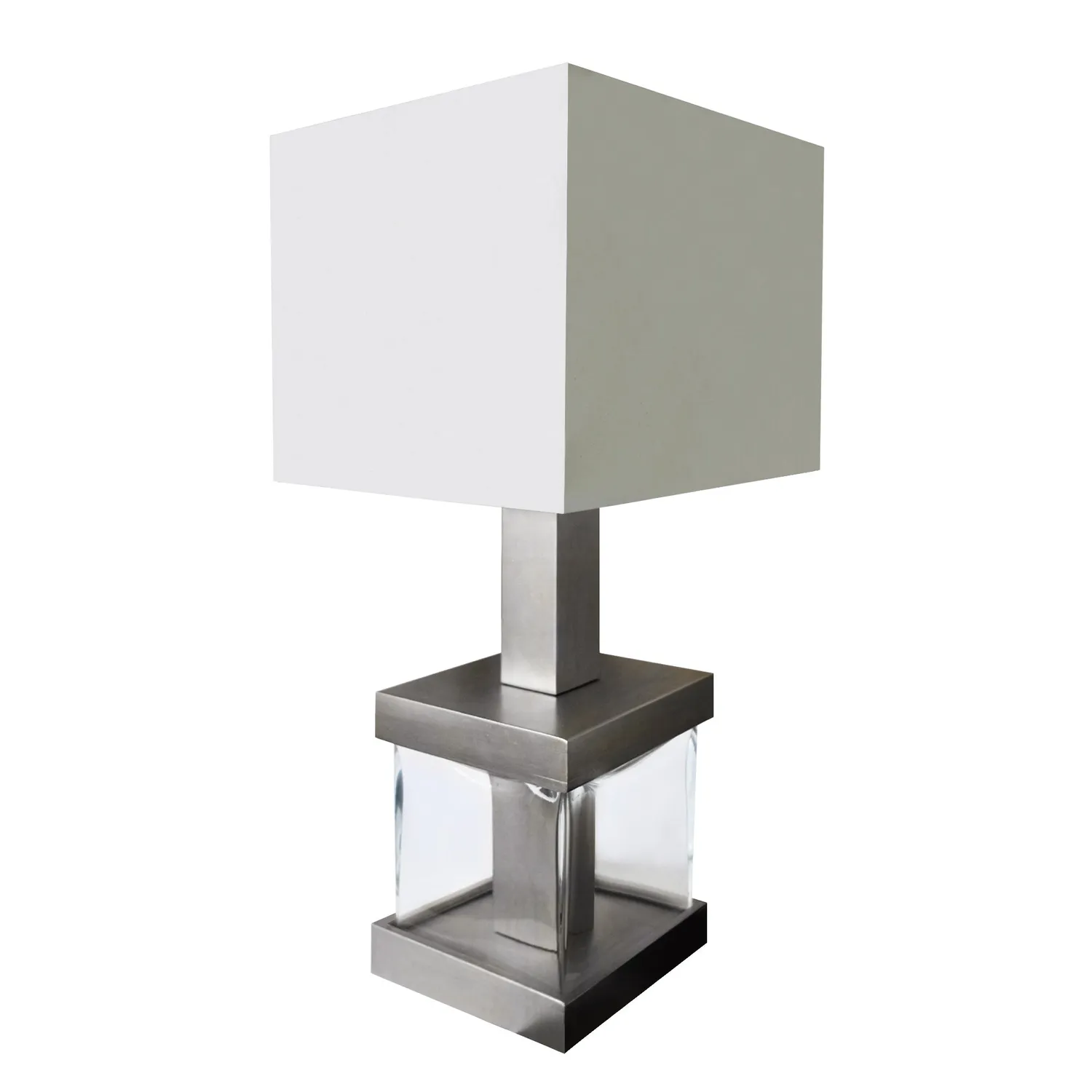 Tosel Fritzburg lampada tavolo vetro cromo 30x67 cm