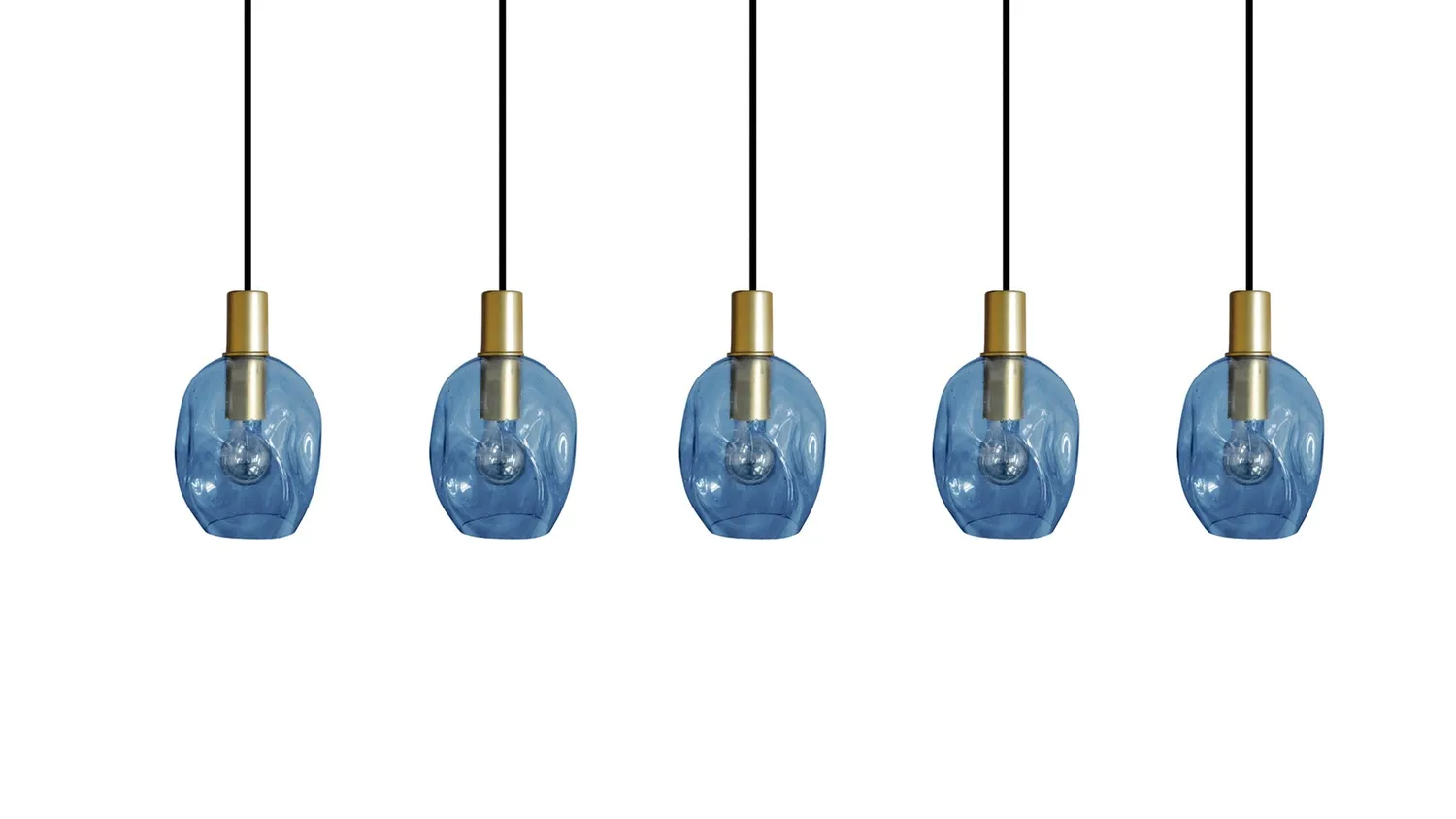 Tosel Vingolf lampadario barra oro trasparente 100 cm