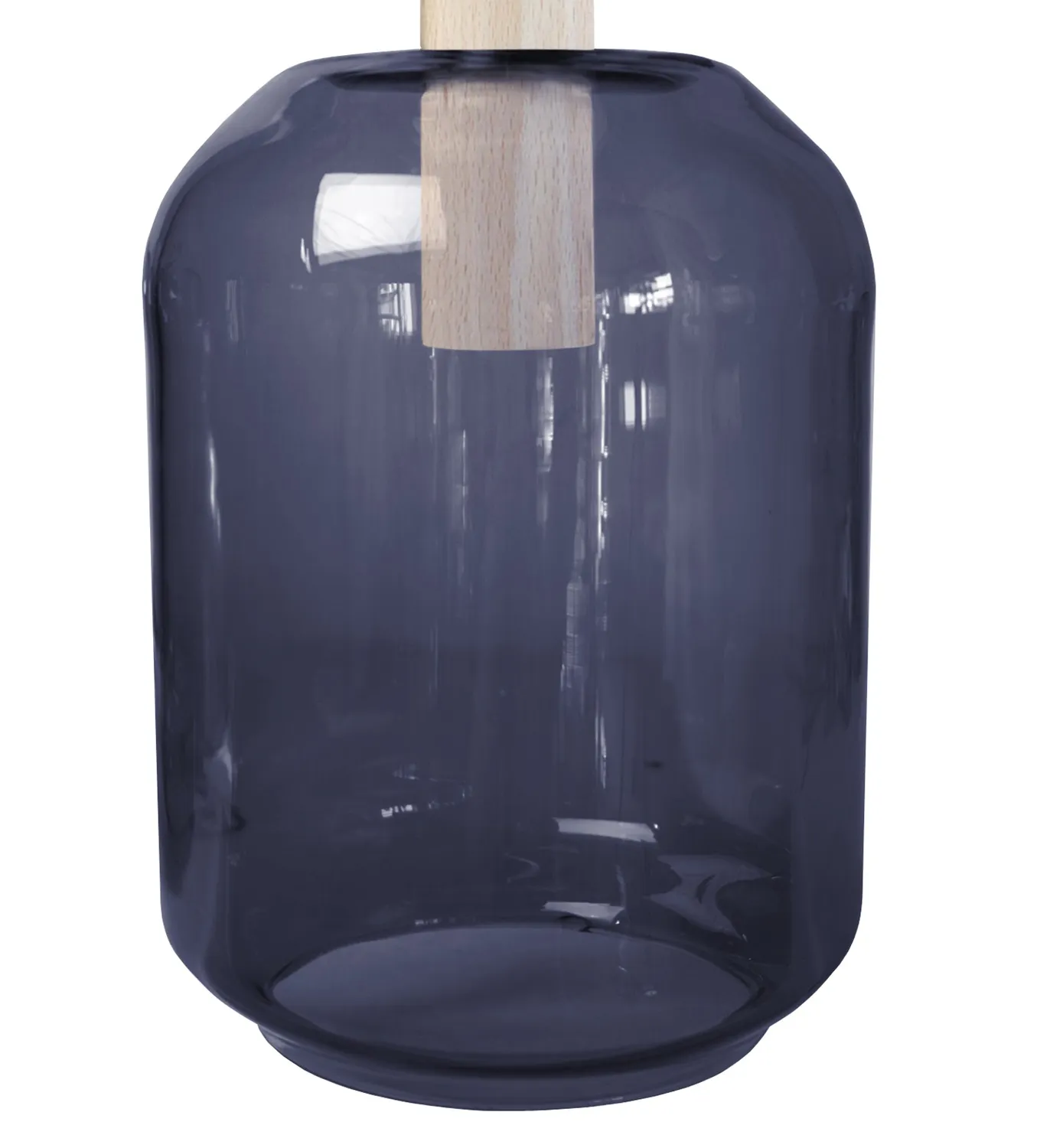 Tosel Svalbard Big sospensione vetro legno trasparente E27