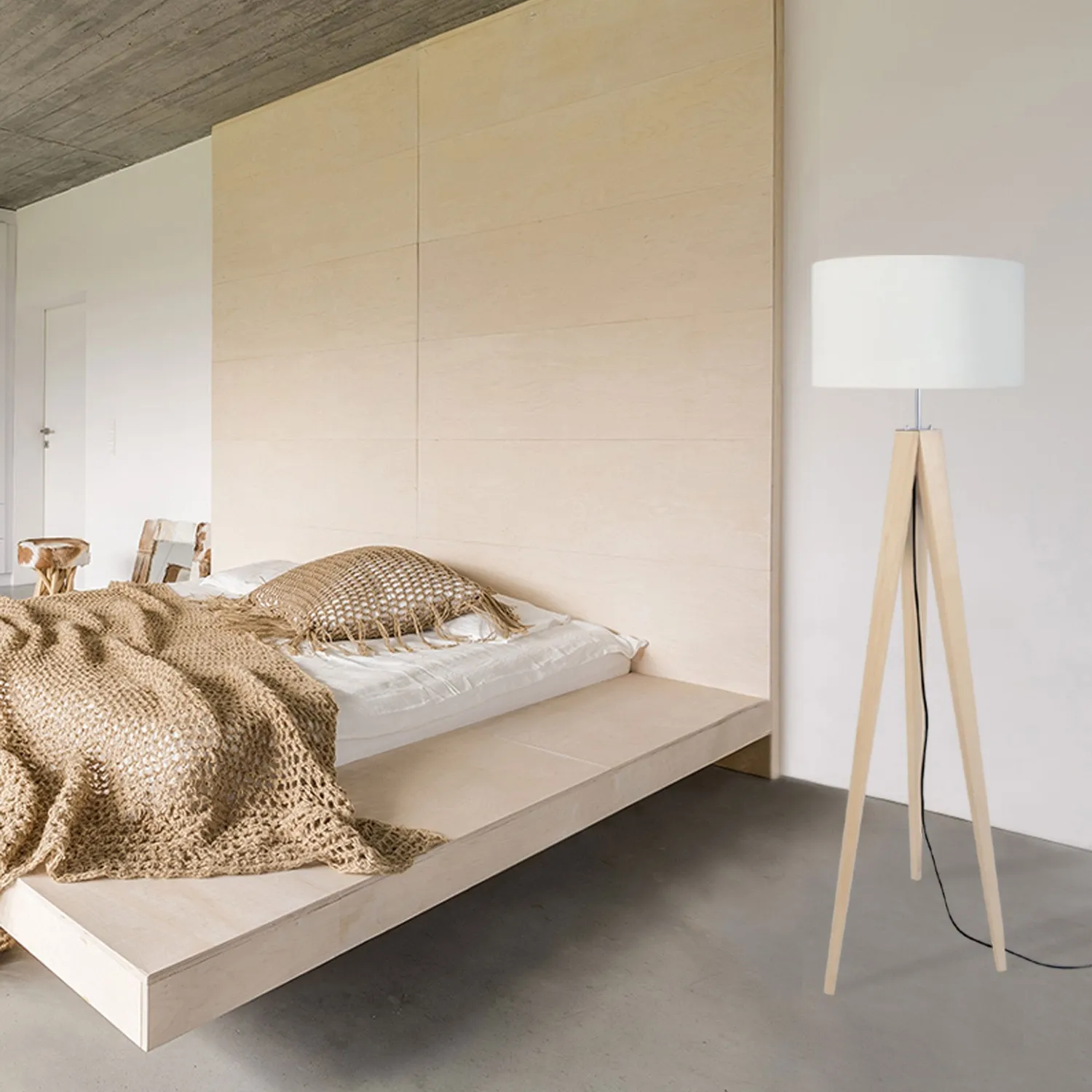 Tosel Idun piantana naturale ecru 45x155 cm treppiede