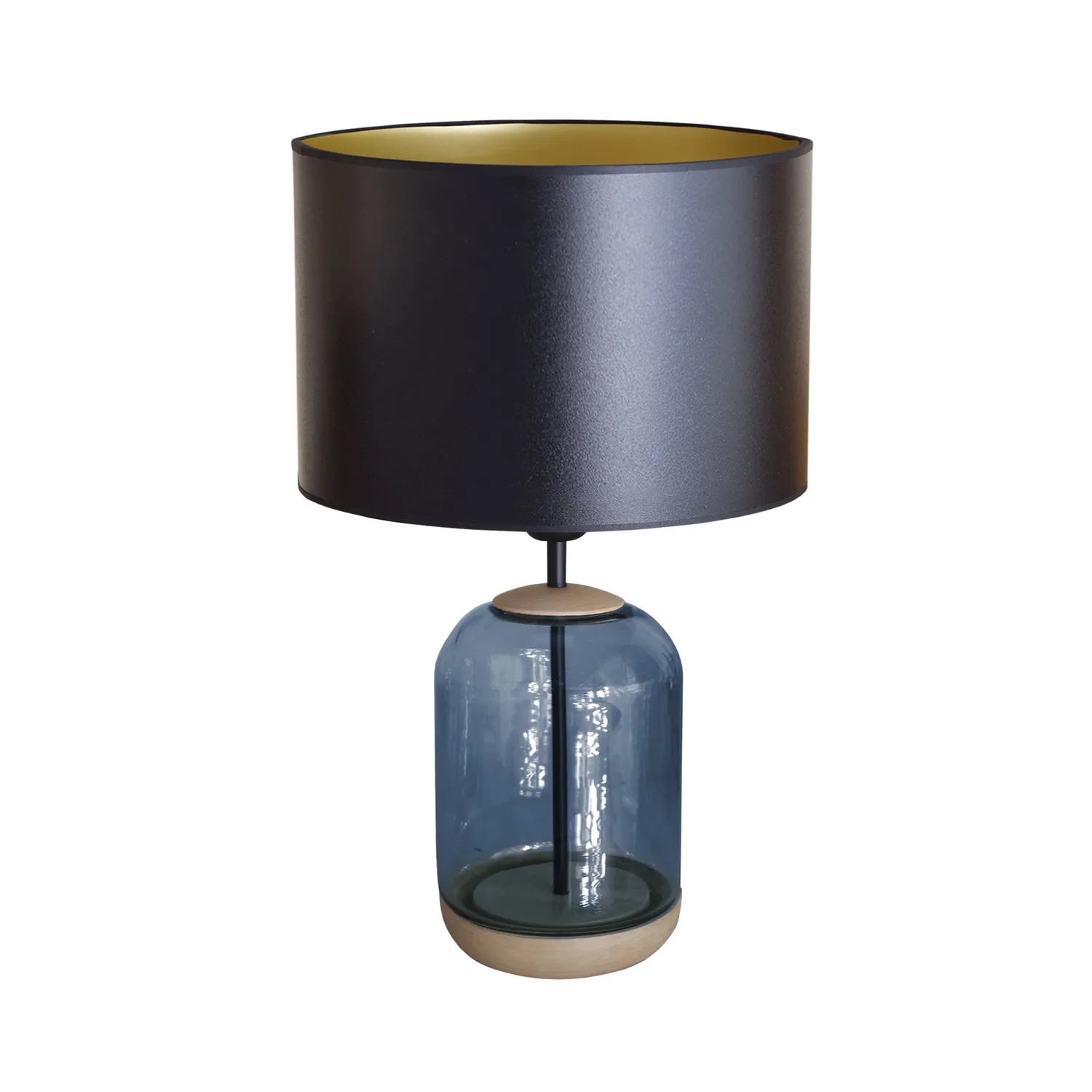 Tosel Svalbard Midium lampada comodino 41 cm vetro nero