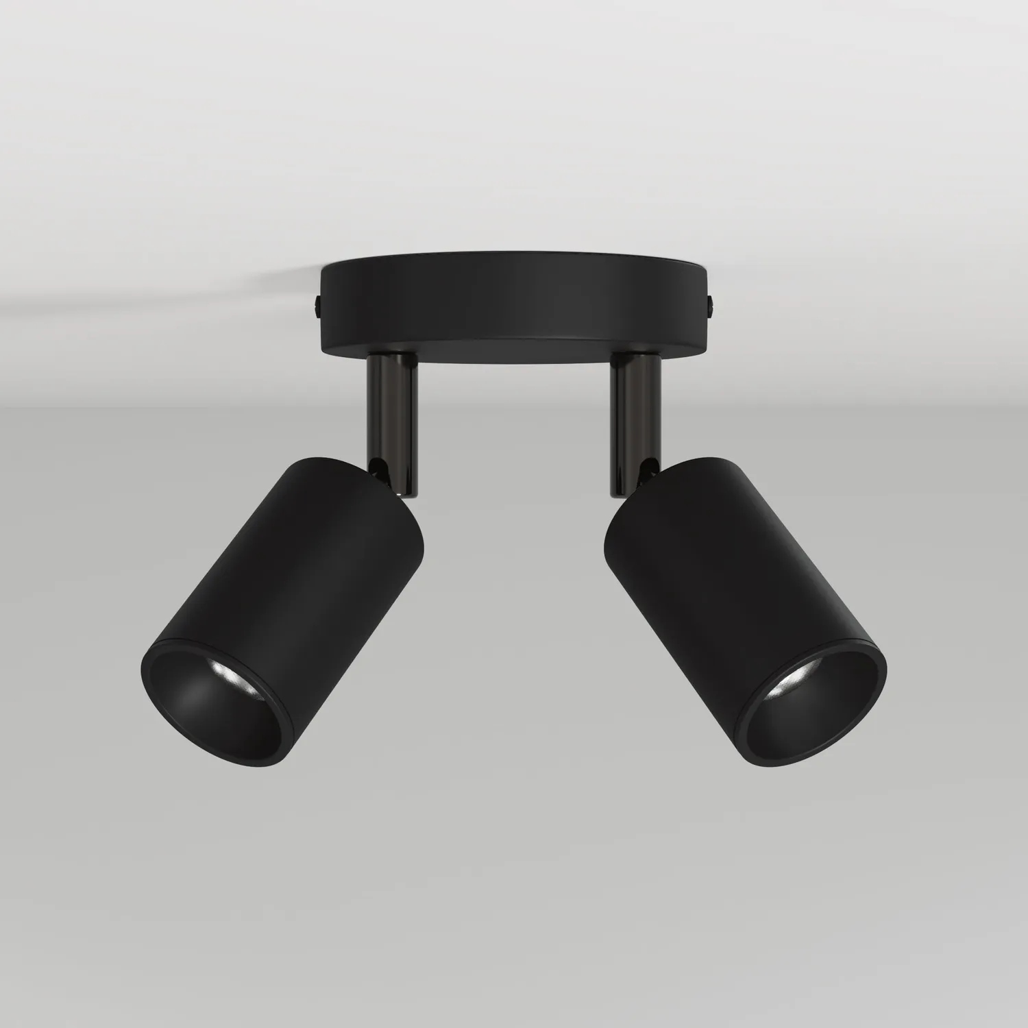 Creative Cables Bispot lampada parete soffitto nera 2 faretti con lampadine