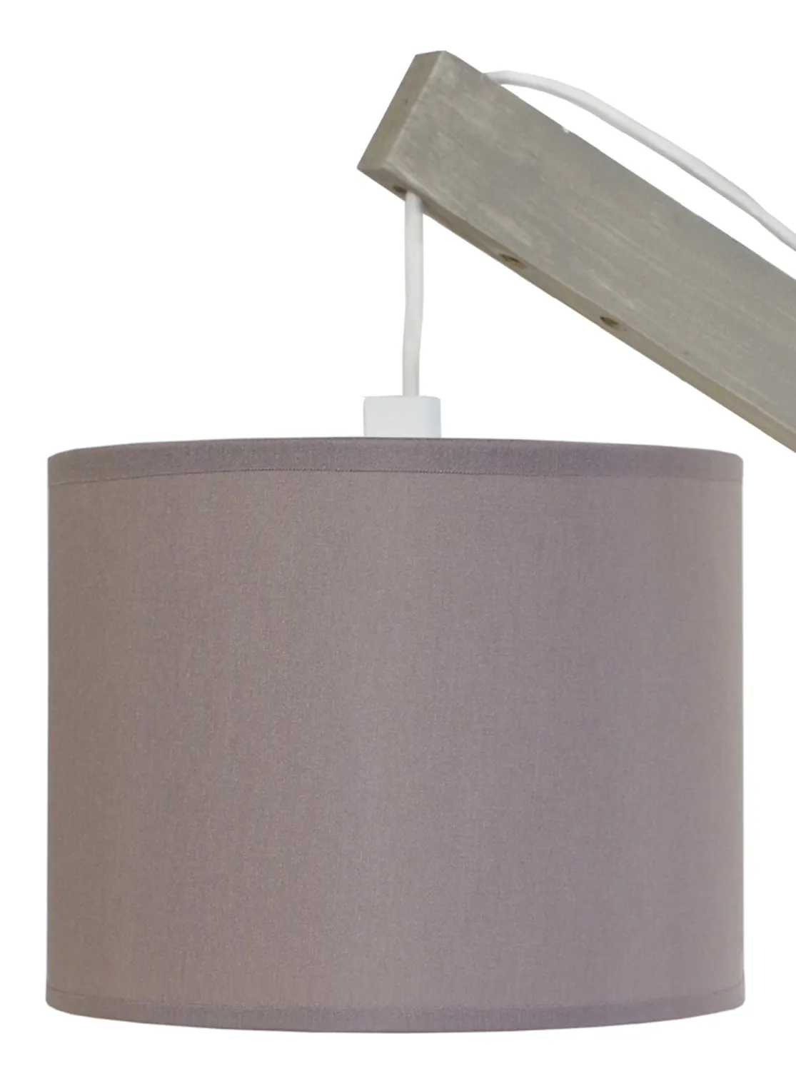 Tosel Pilori Cylindre lampada da tavolo legno naturale ecrù E14