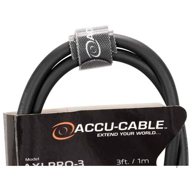 Accu-Cable AXLPRO-3 cavo XLR microfono 1 m tour-grade