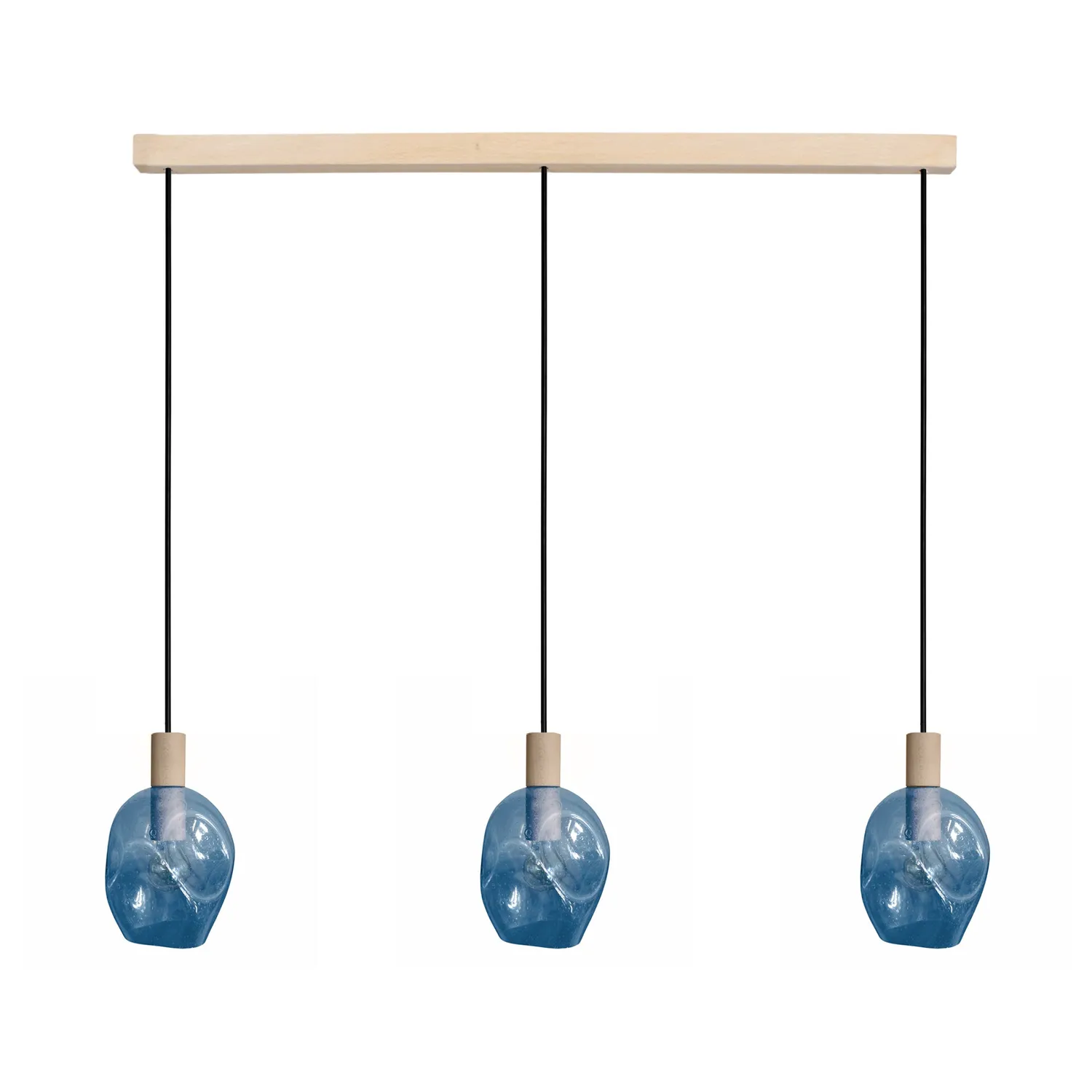 Tosel Vingolf Lampadario Barra 70cm Legno Trasparente