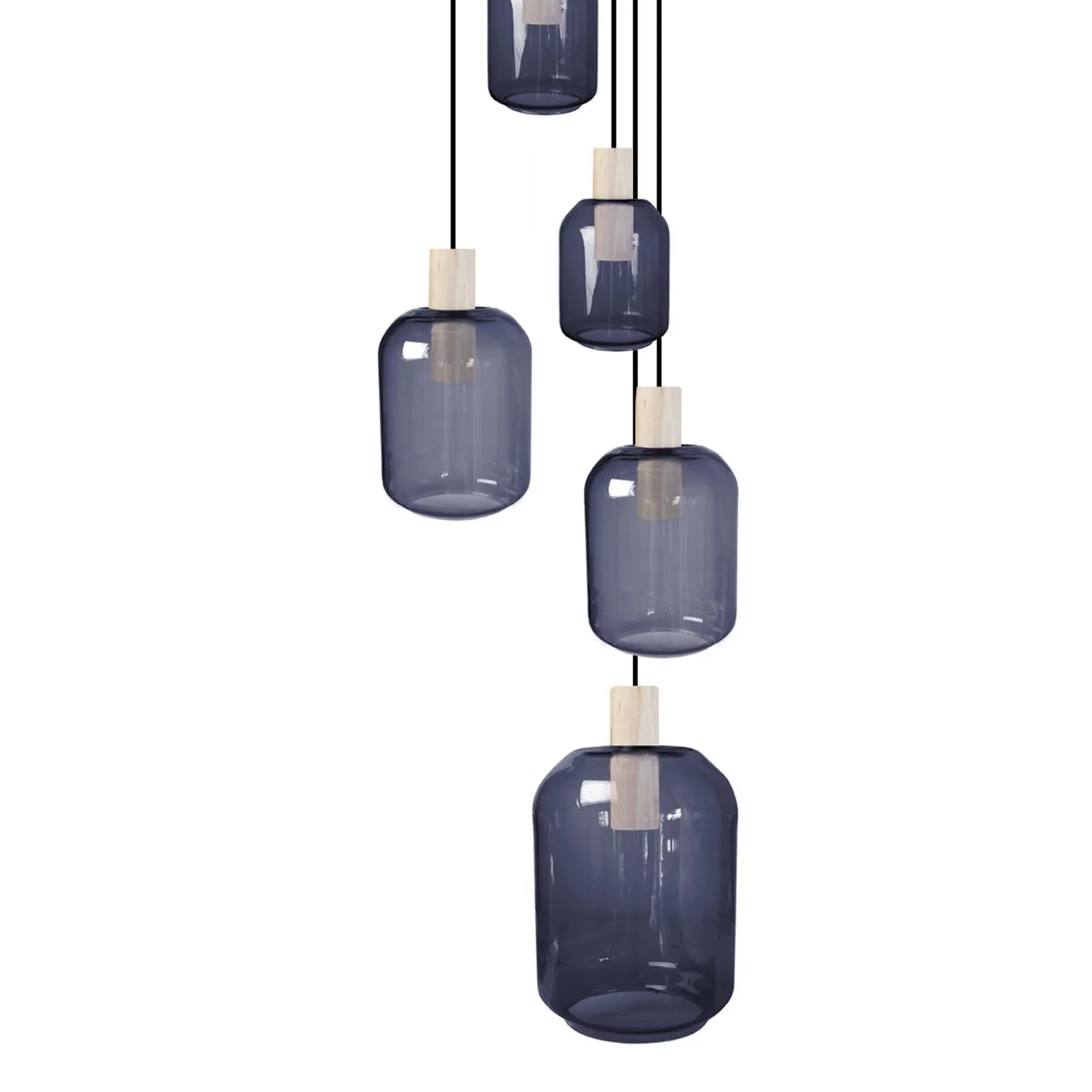 Tosel Svalbard SMB lampadario legno trasparente