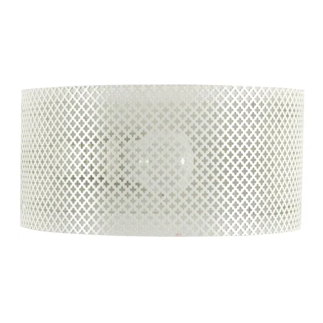 Tosel Cylindre Lacy applique 25x11cm bianco avorio metallo