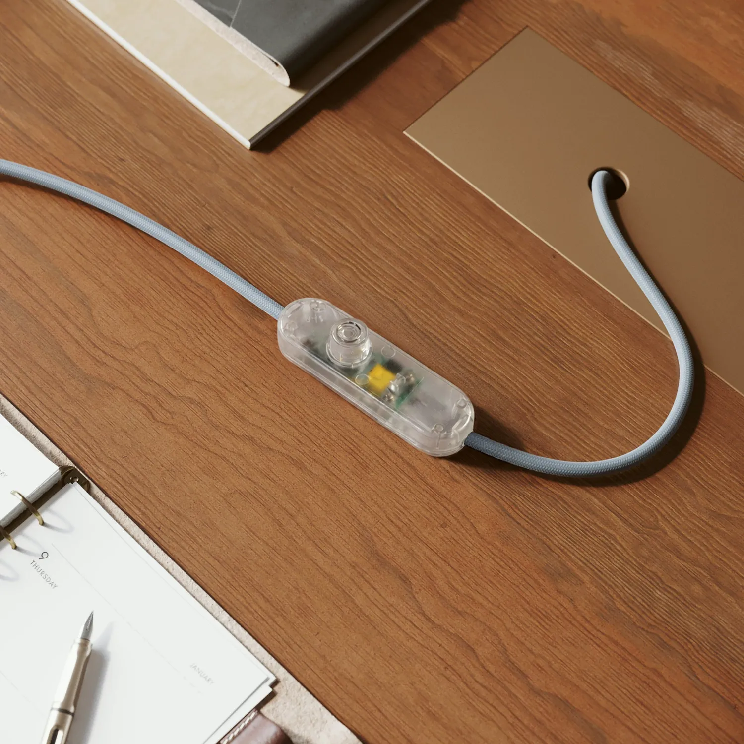 Creative Cables dimmer rotativo lampada tavolo trasparente