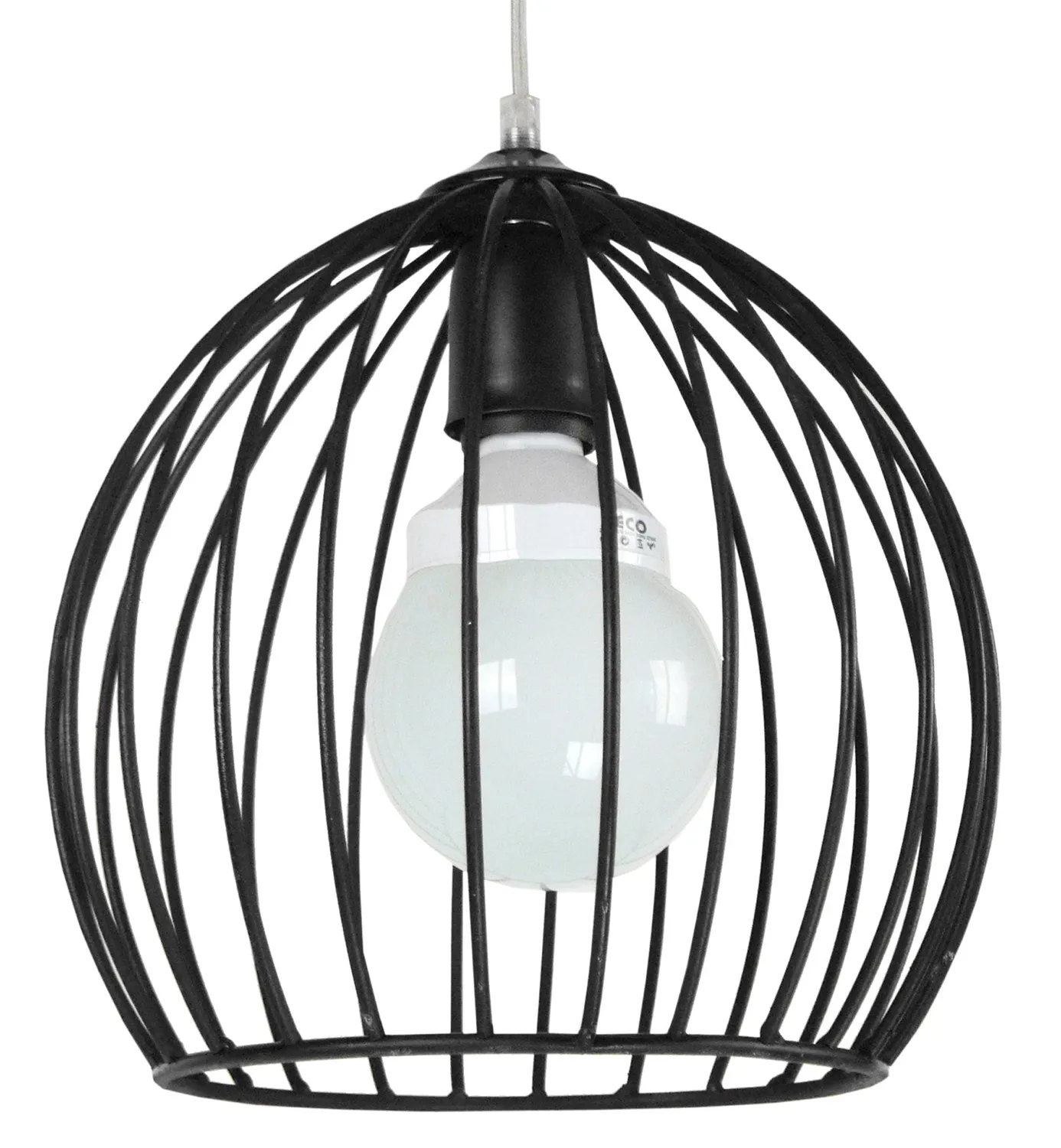 Tosel Grand Ball sospensione globo nero metallo