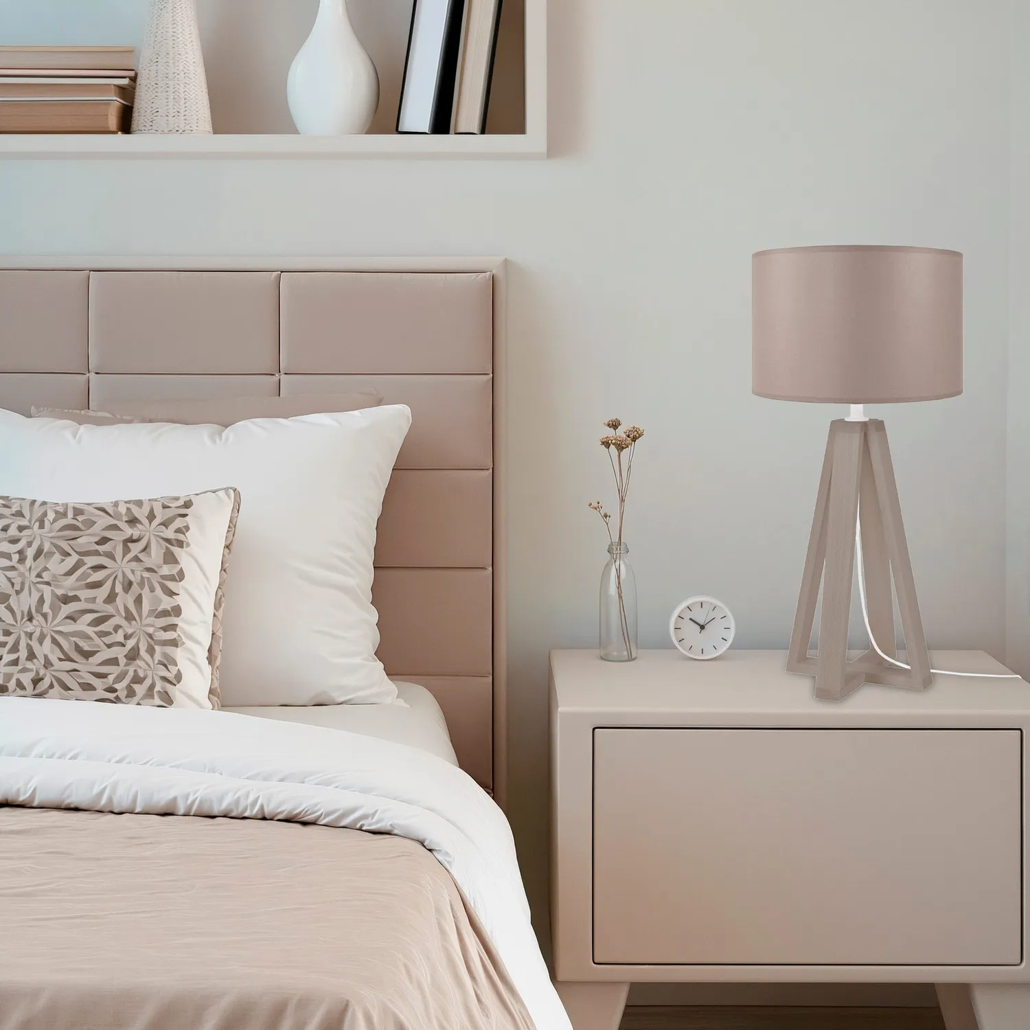 Tosel Linkoping lampada tavolo 50 cm naturale bianco