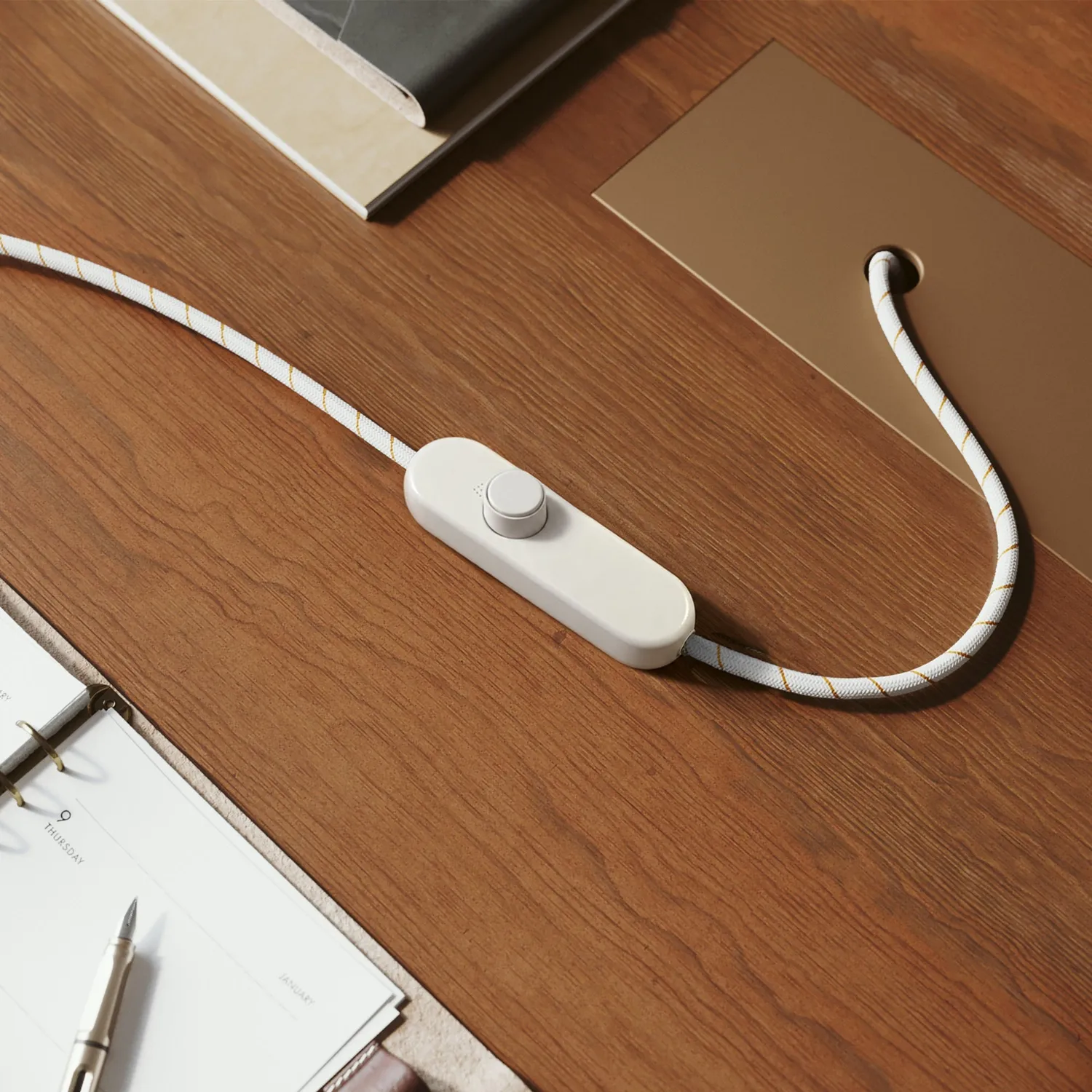 Creative Cables dimmer tavolo universale bianco rotativo LED
