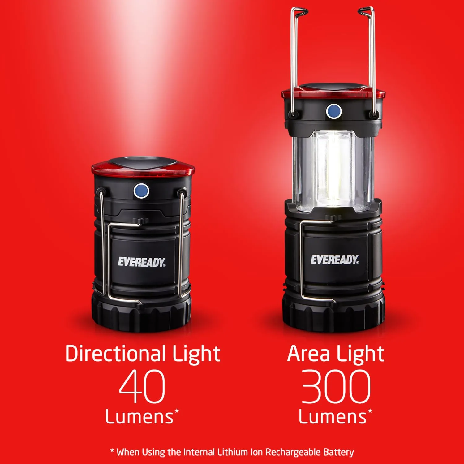 Eveready lanterna LED campeggio pieghevole 4 pezzi 300 lumen