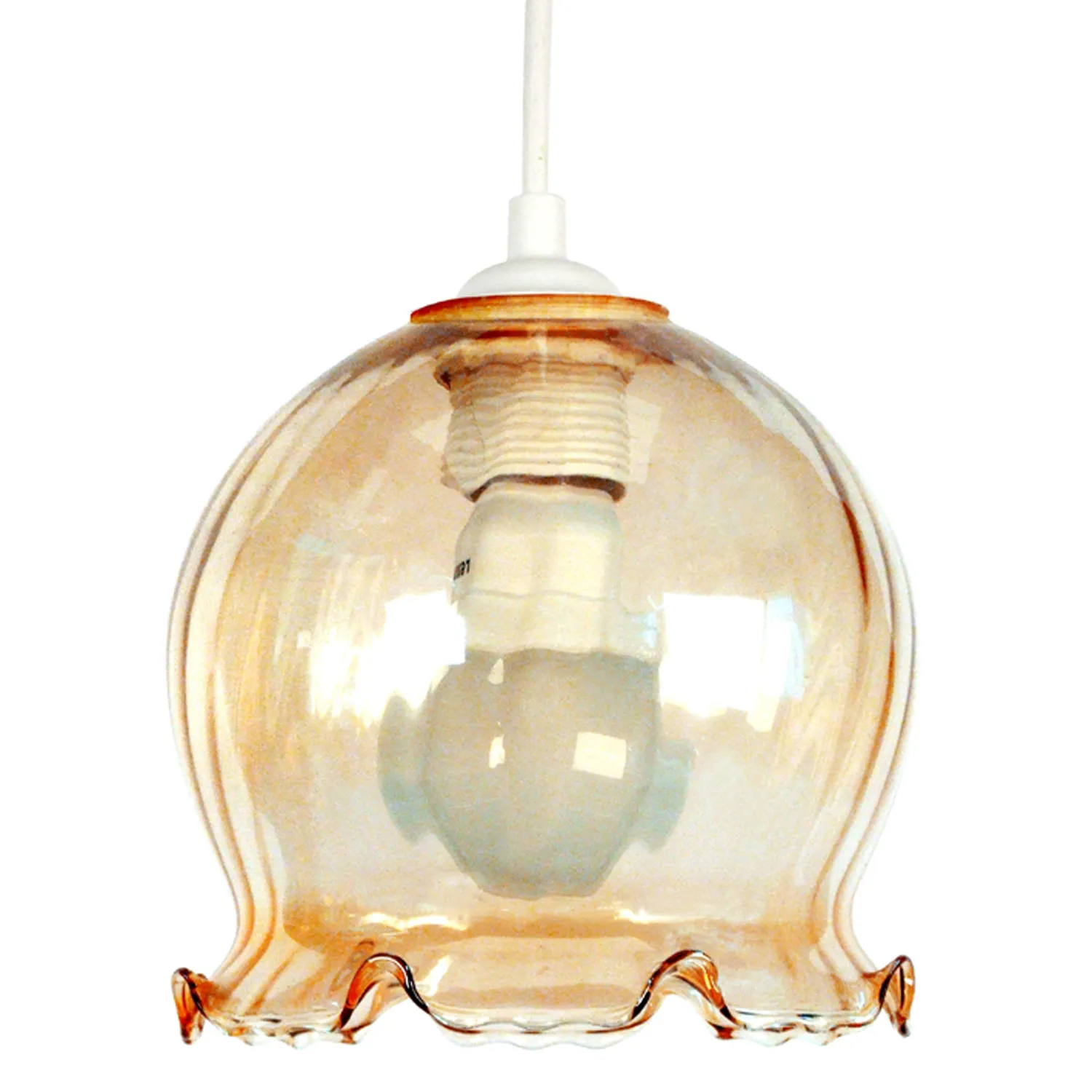 Tosel Domecq Sospensione Vetro 18x100cm Ambra Cupola