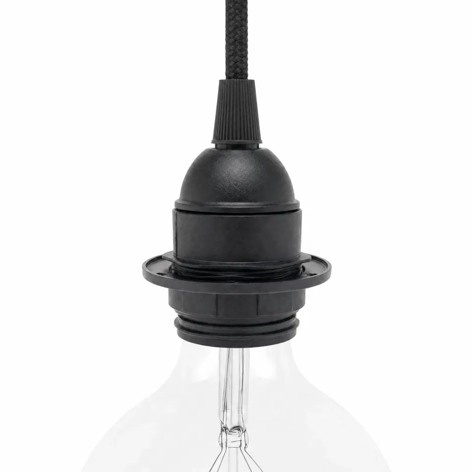 Creative Cables portalampada E27 nero termoplastica con ghiera