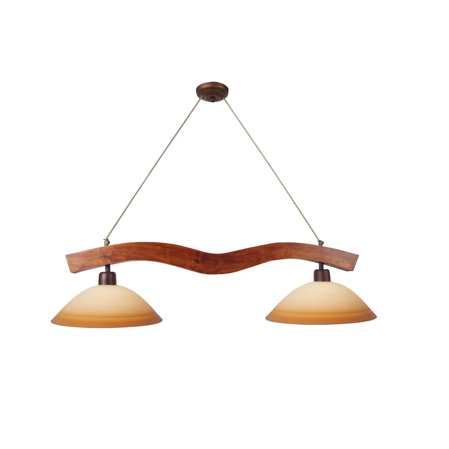 Tosel Poutres lampadario legno crema 95 cm