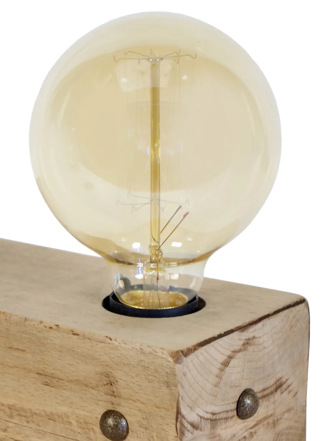 Tosel Tacks Lampada Tavolo Legno 22x18 cm Naturale