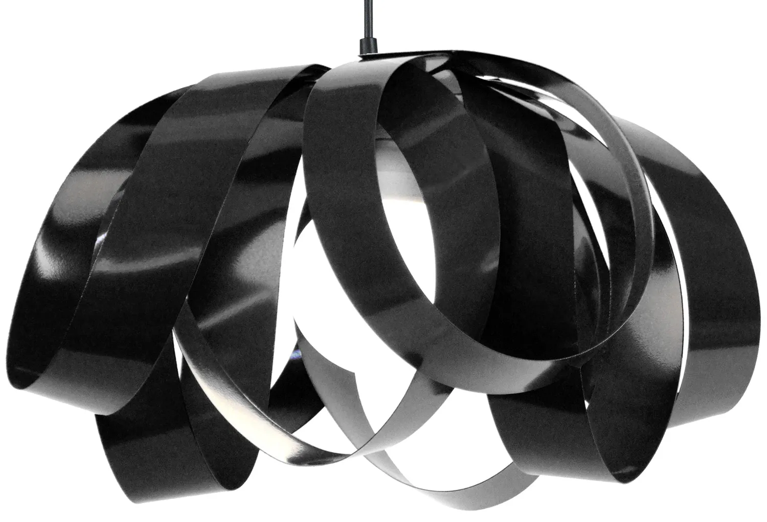 Tosel Evora lampada a sospensione metallo 40 cm nera