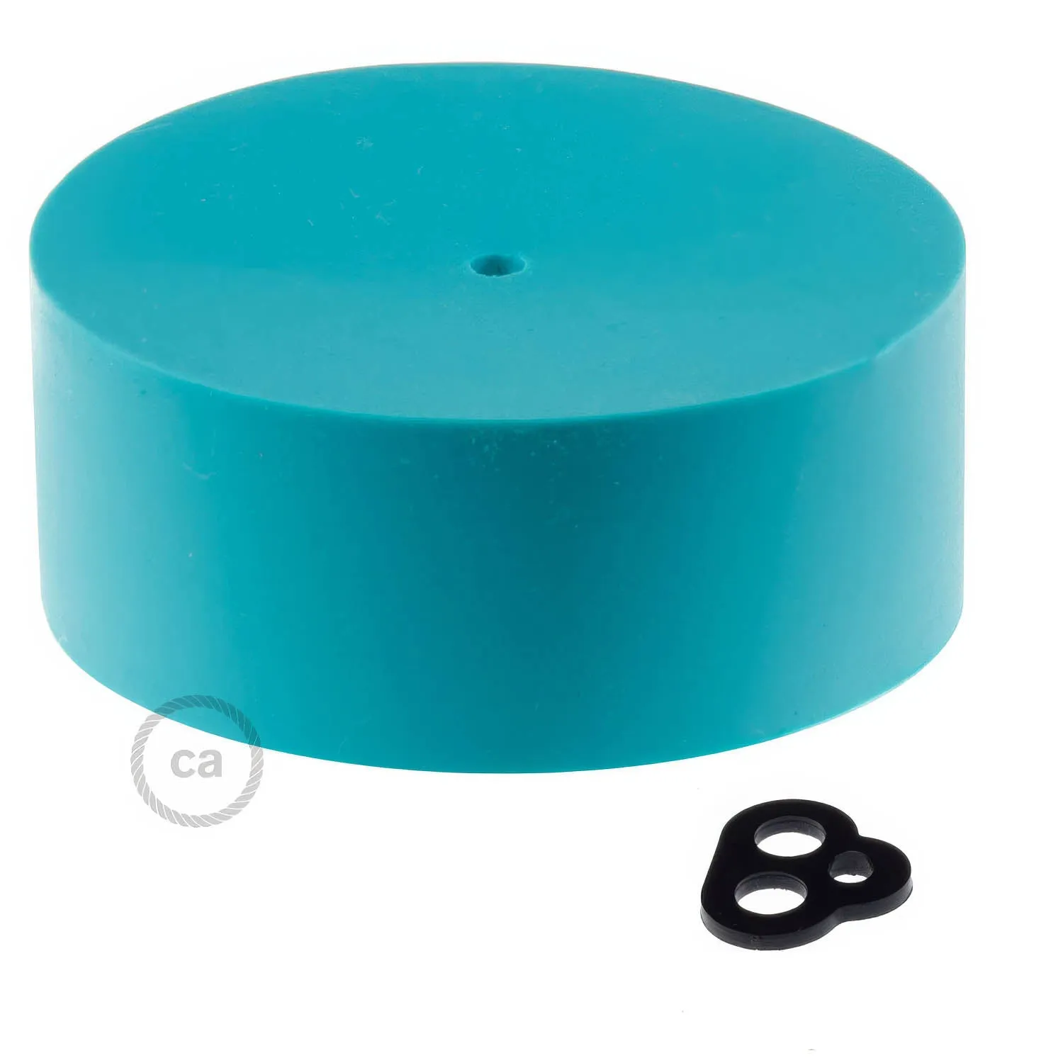 Creative Cables rosone silicone turchese cilindrico
