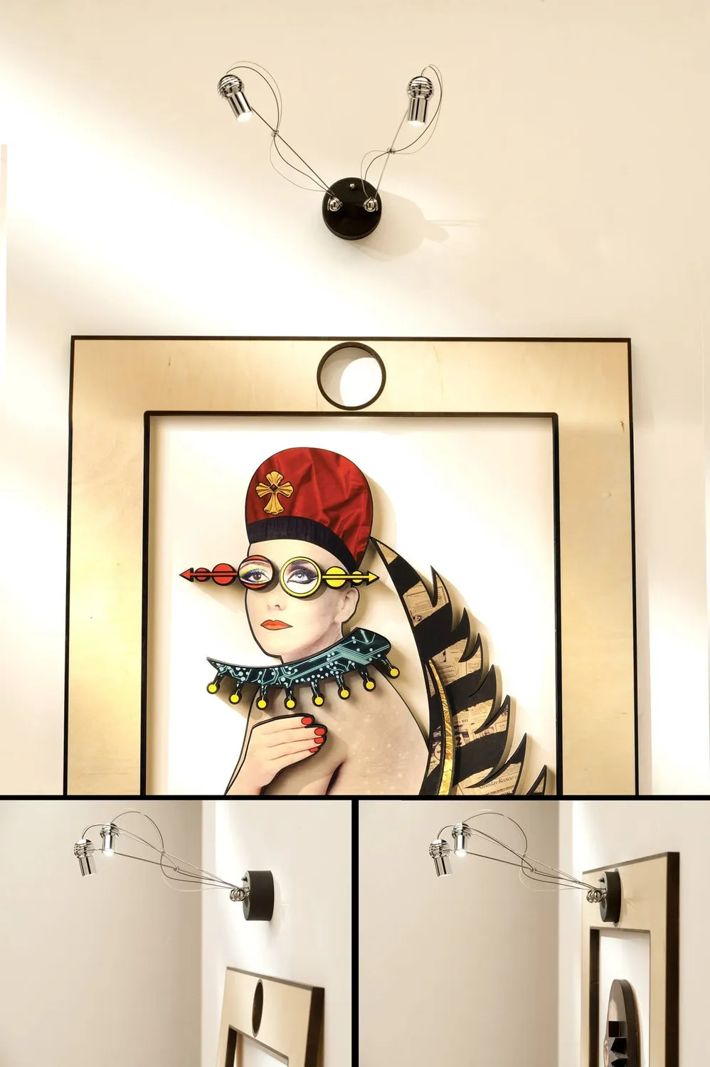 Lucifero Upset Maika lampada beige LED inclusi