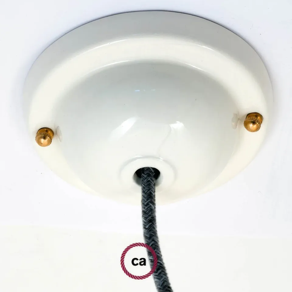 Creative Cables rosone ceramica bianco 130 mm