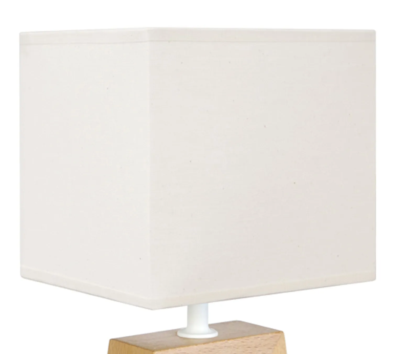 Tosel Mikelli lampada da tavolo triangolare ecru 49 cm legno