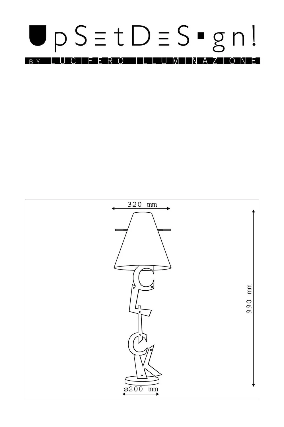 Lucifero Illuminazione Upset Click piantana LED 32 cm