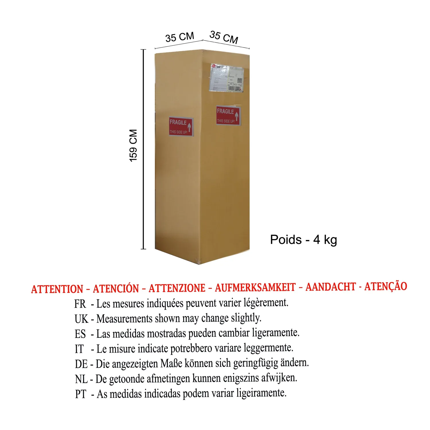 Tosel Skieur piantana colonna marrone 165cm E27