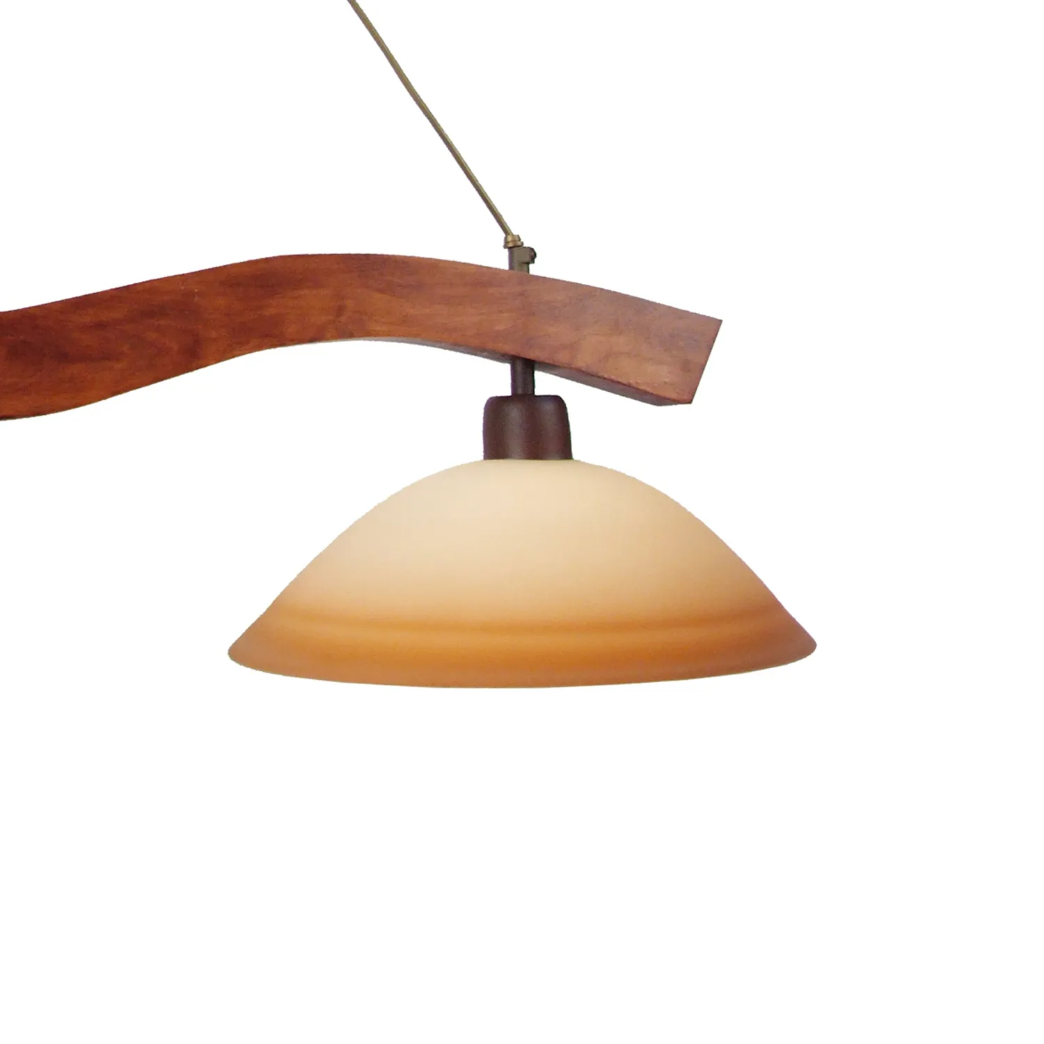 Tosel Poutres lampadario legno crema 95 cm