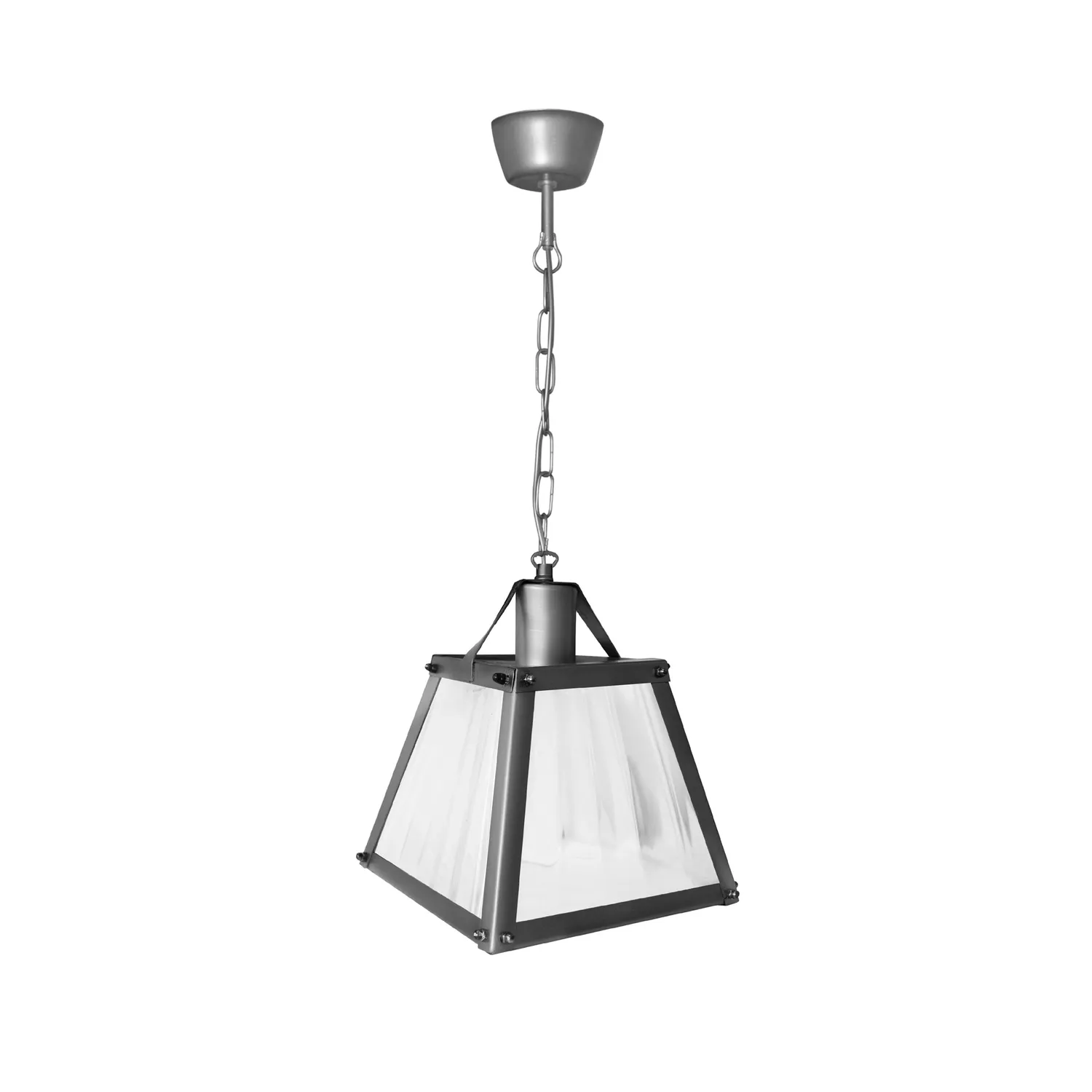Tosel Baden sospensione vetro bronzo 20 cm