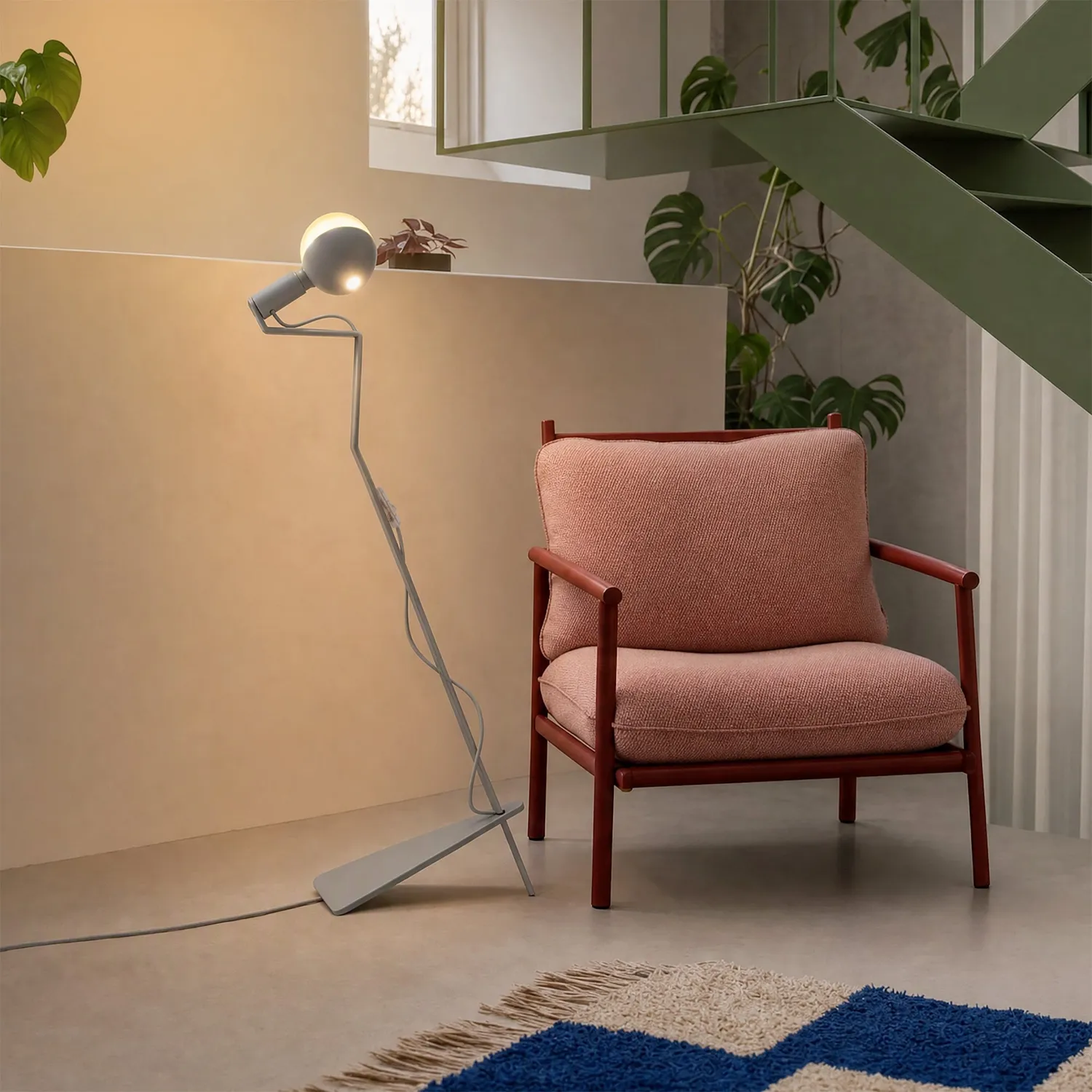 Creative Cables Mario Talia Piantana Grigia E27 con LED G125