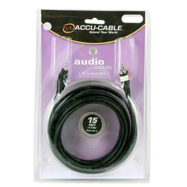 American DJ MP-15 cavo audio jack-RCA 4,57 m stereo