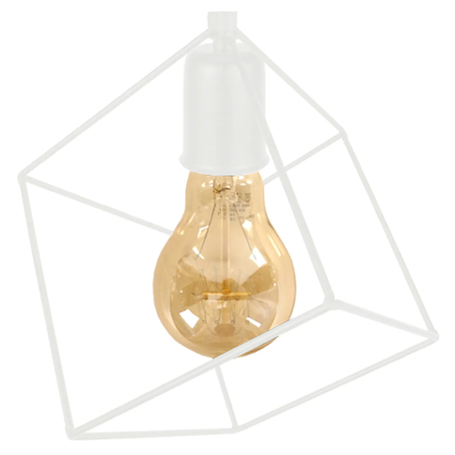 Tosel Square lampadario industriale metallo nero 3 luci
