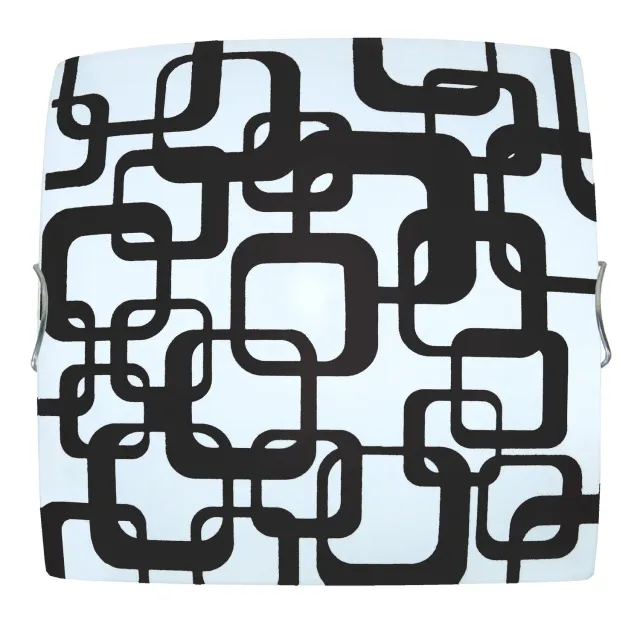 Tosel Mae plafoniera quadrata vetro ambra 30 cm