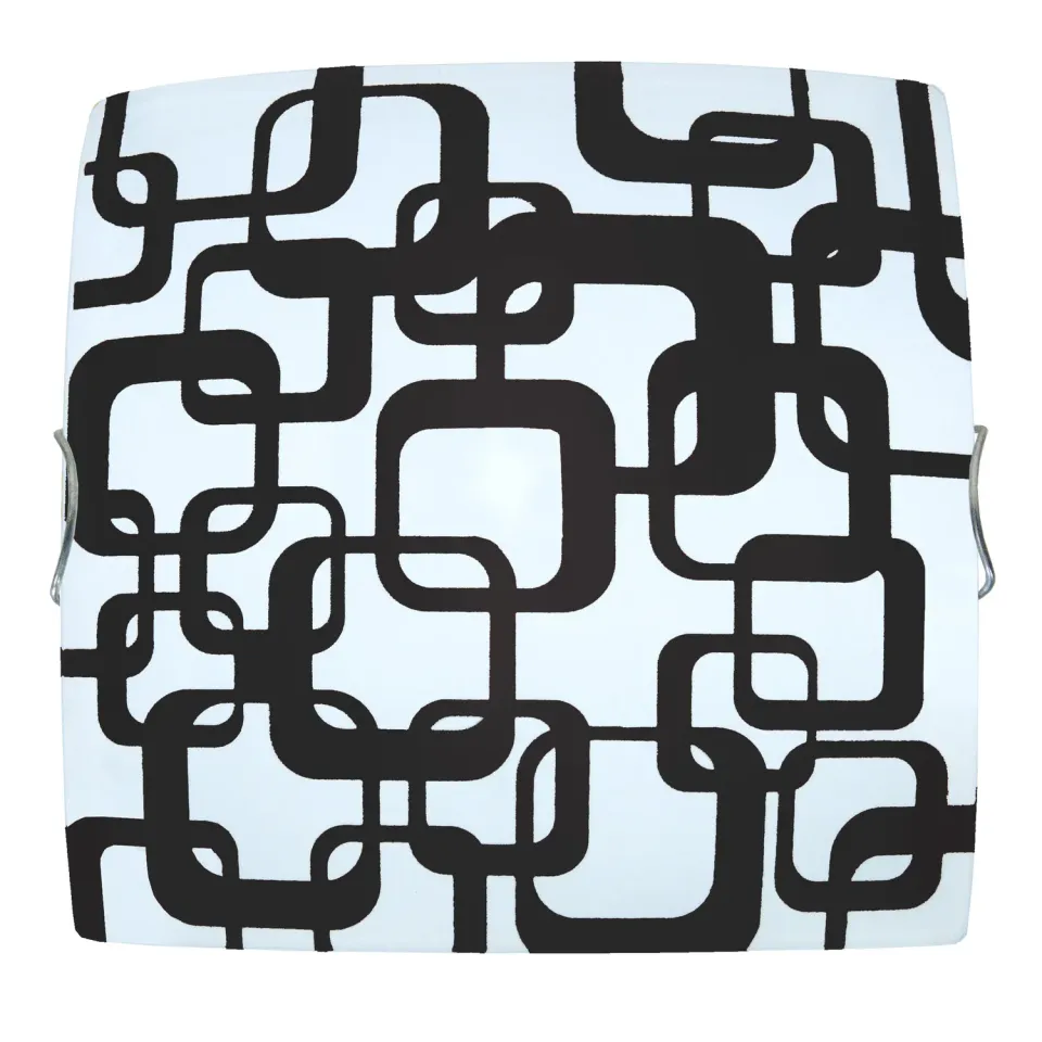 Tosel Mae plafoniera quadrata vetro ambra 30 cm