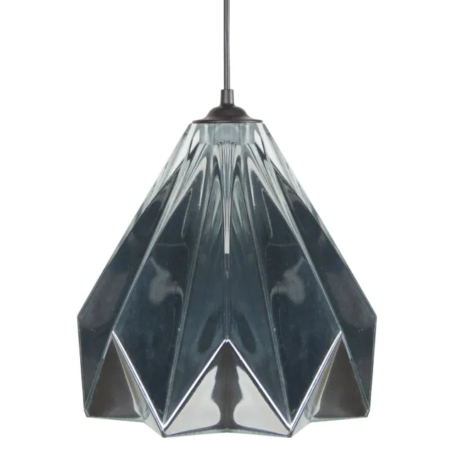 Tosel Helsinki sospensione vetro nero 25x100 cm piramide
