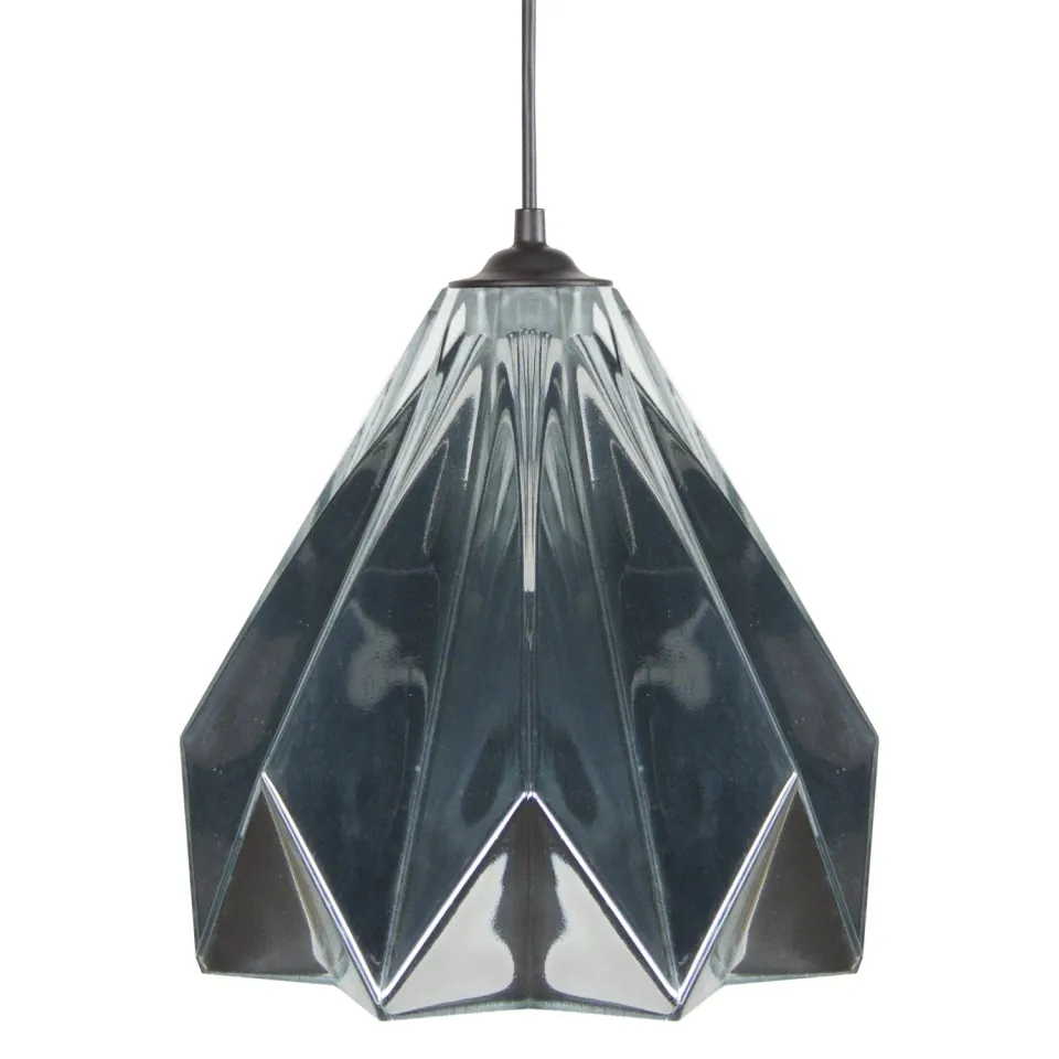Tosel Helsinki sospensione vetro nero 25x100 cm piramide