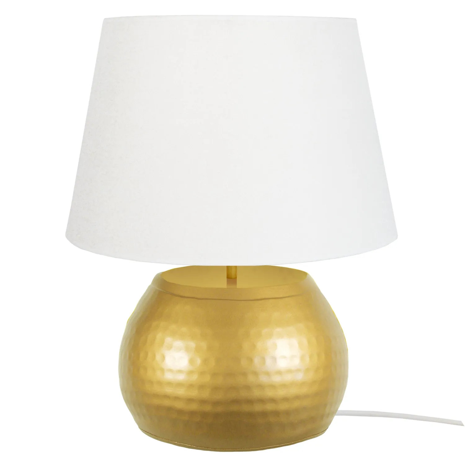 Tosel Calcuta Lampada da Tavolo 40x47cm Cromo Bianco