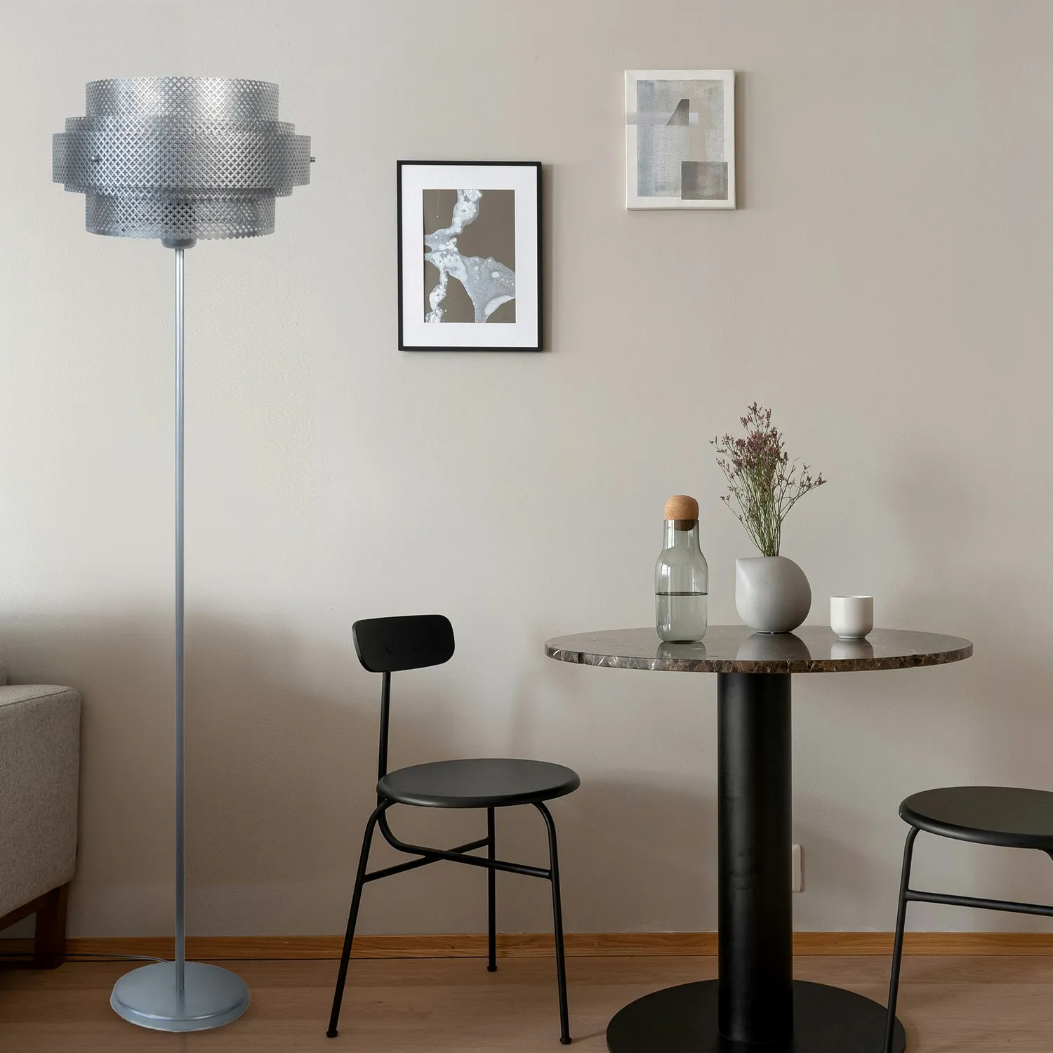 Tosel Stockholm piantana colonna nero E27