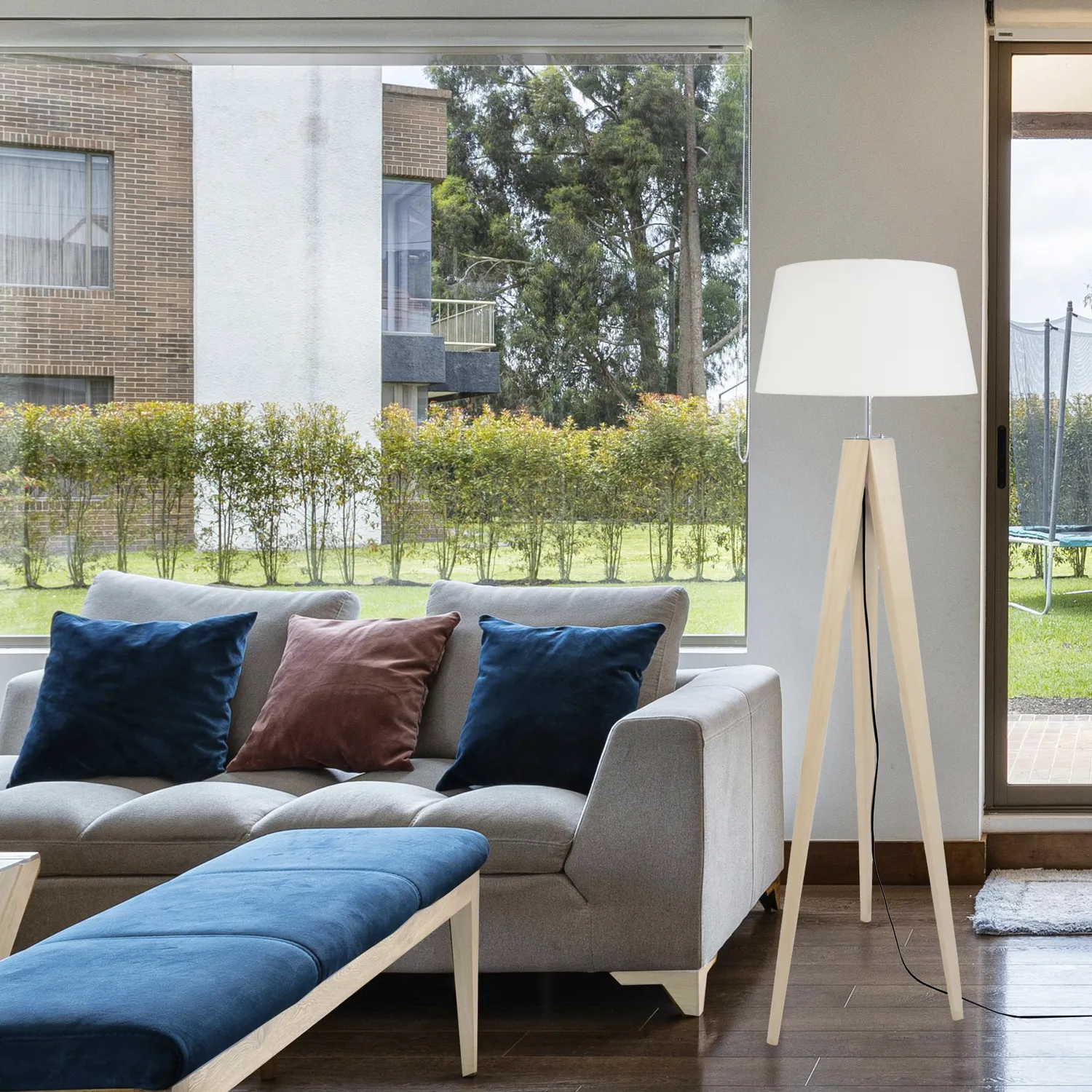 Tosel Idun Piantana 45x163cm Legno Naturale