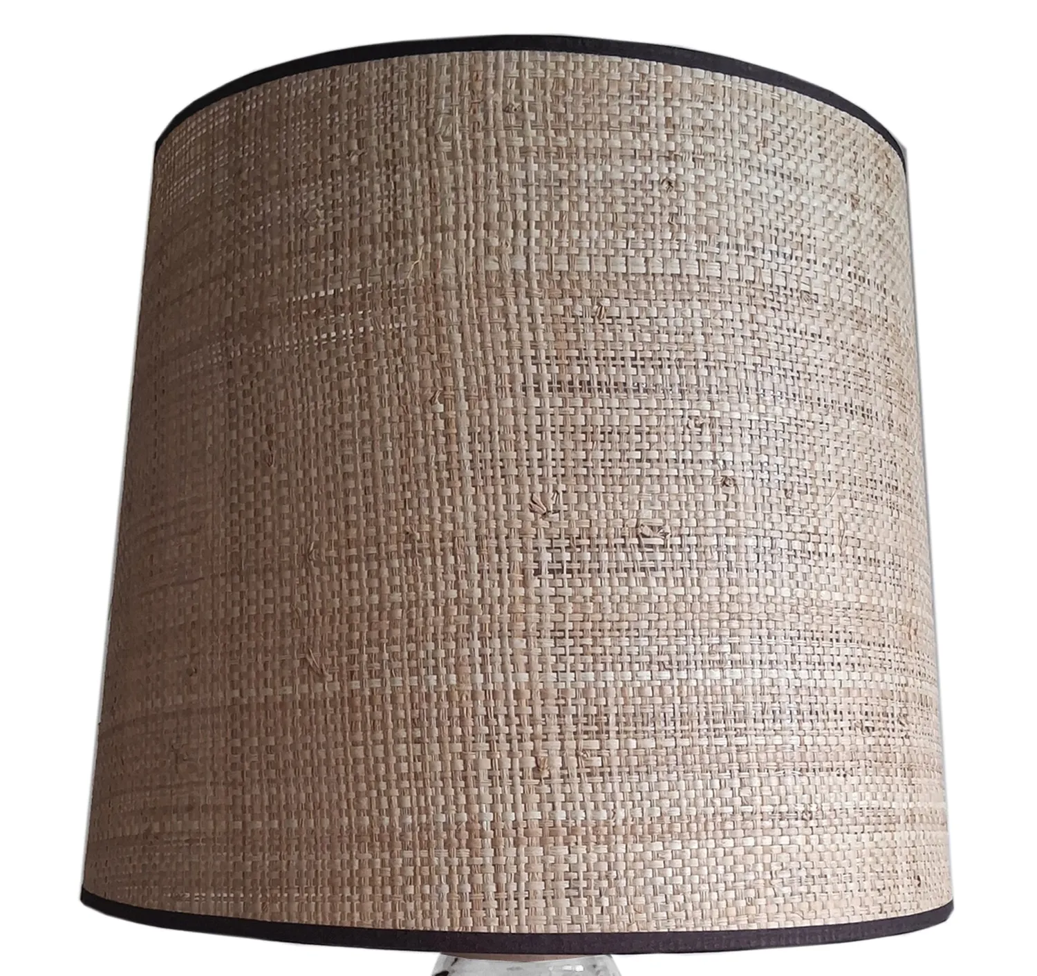 Tosel Burano lampada buffet vetro legno 35x50cm paglia