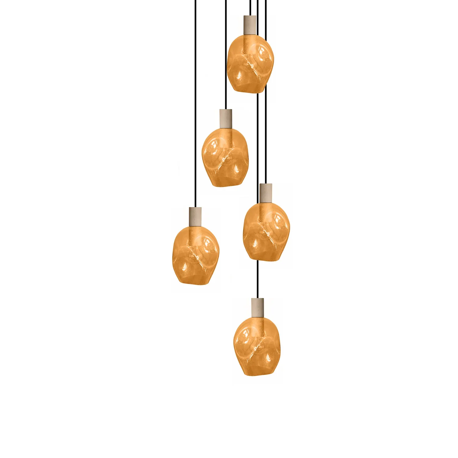 Tosel VINGOLF lampadario legno 5 luci E27 60x100