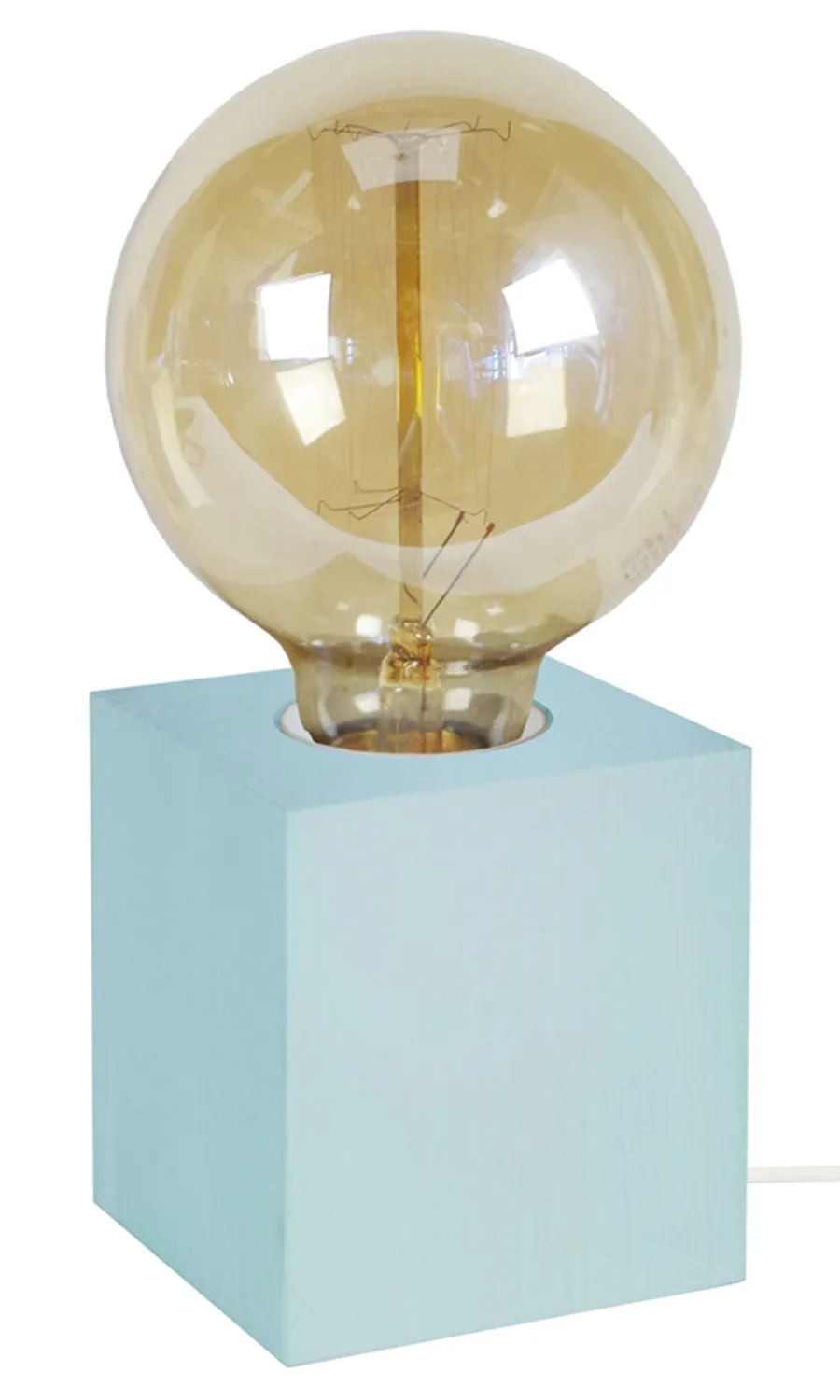 Tosel Bois Cube mini lampada da tavolo naturale 21 cm legno