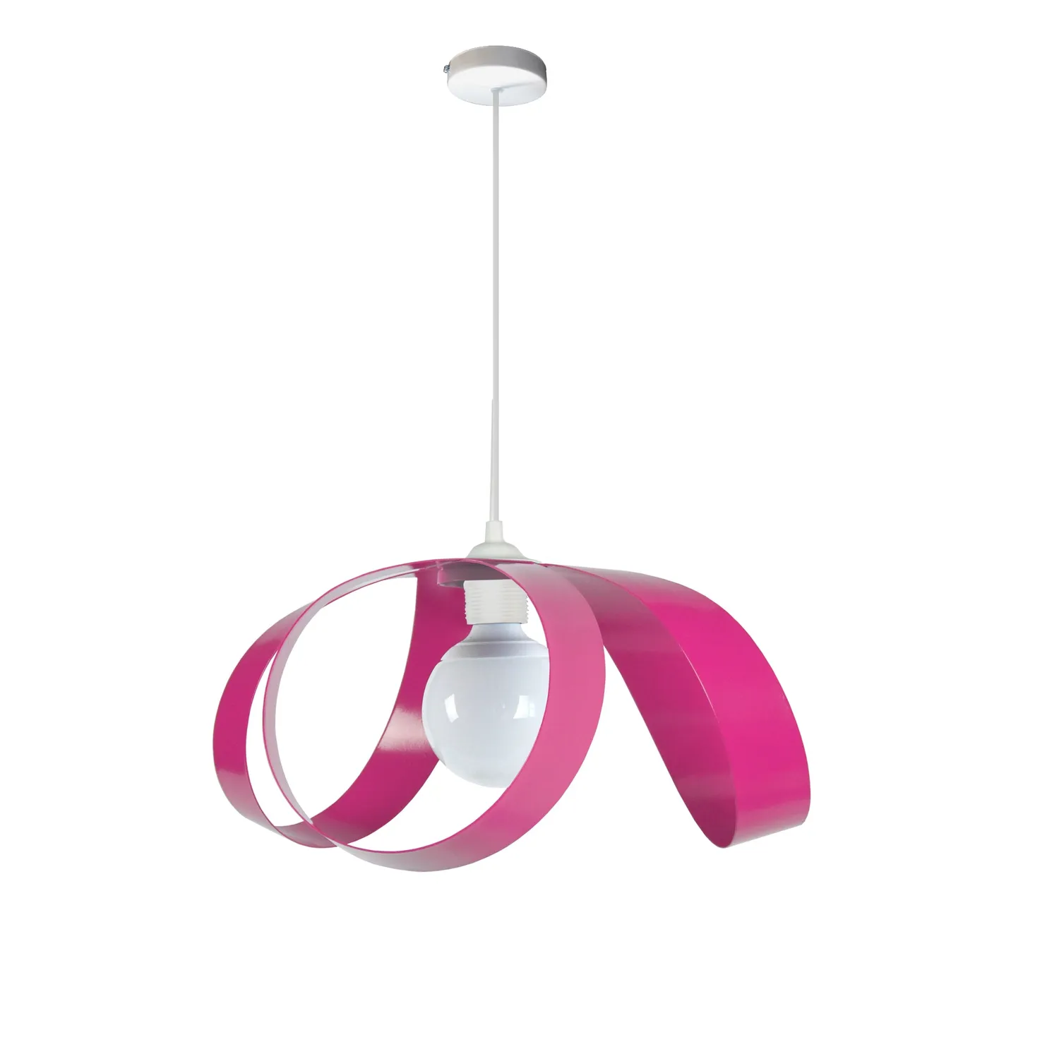 Tosel Erika sospensione metallo bianca D30 cm