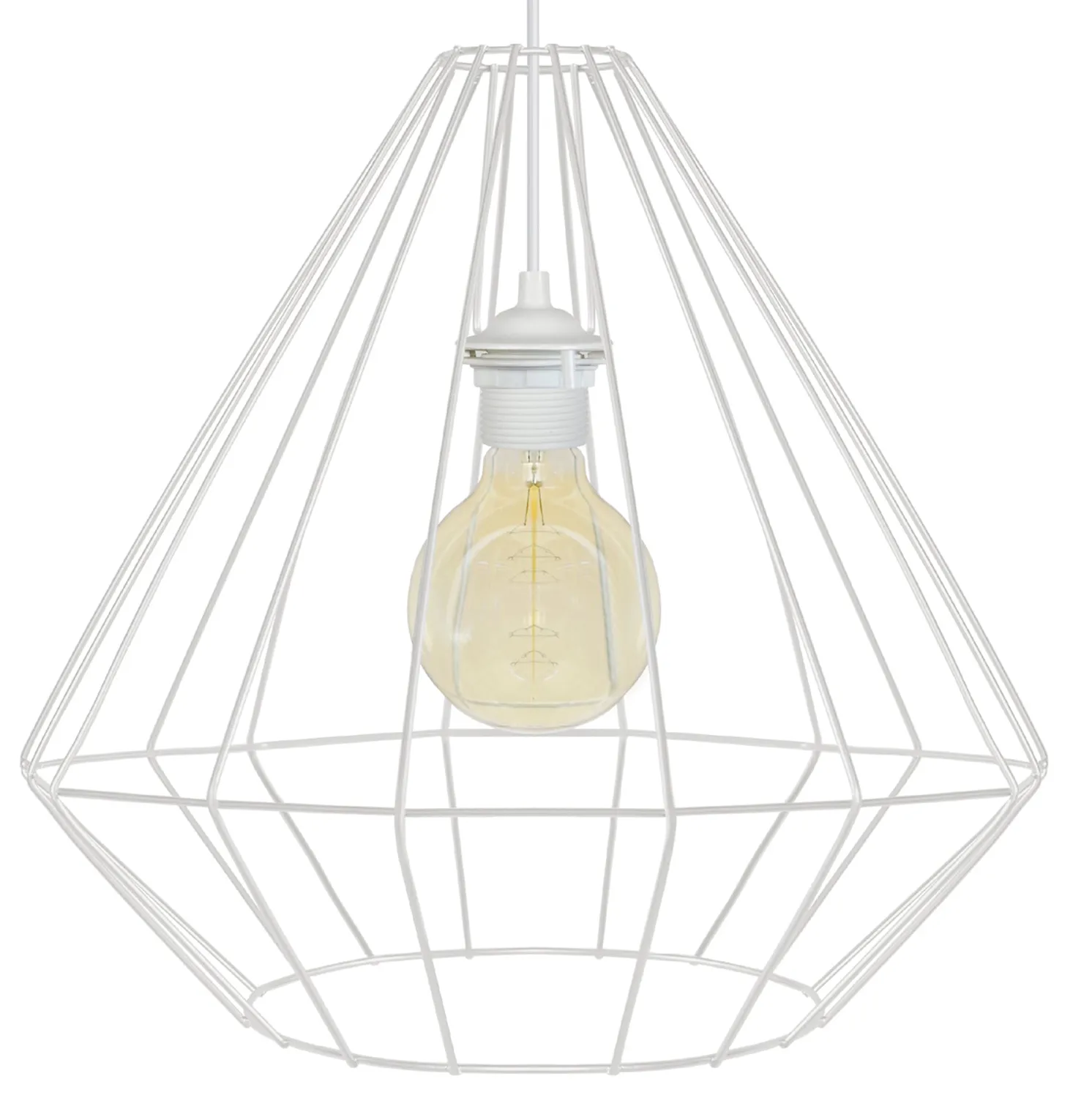 Tosel Diamond sospensione metallo bianco 40 cm