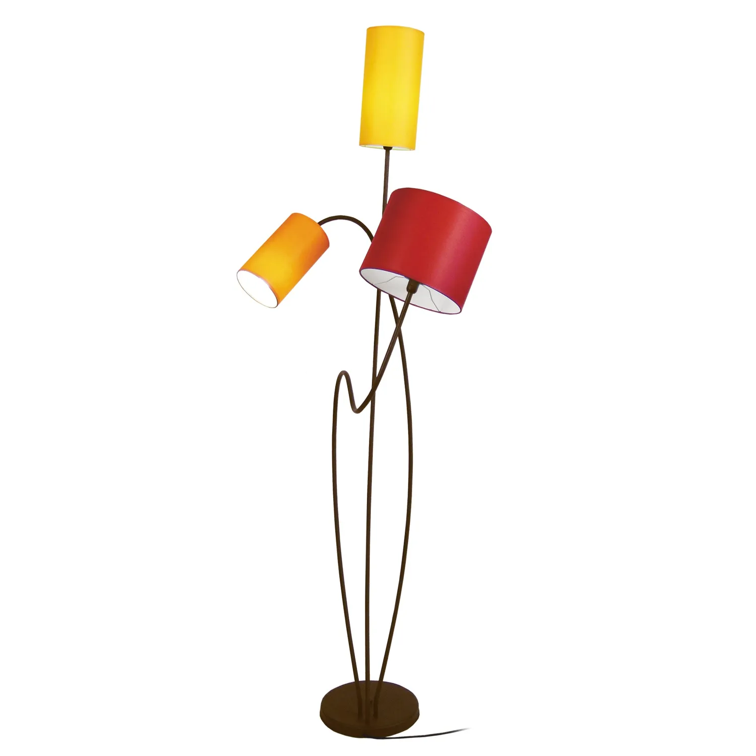 Tosel MIDI piantana marrone 45x170 cm 3 luci tessuto