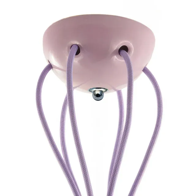 Creative Cables Rosone Ceramica 6 Fori Lilla Ø130 mm