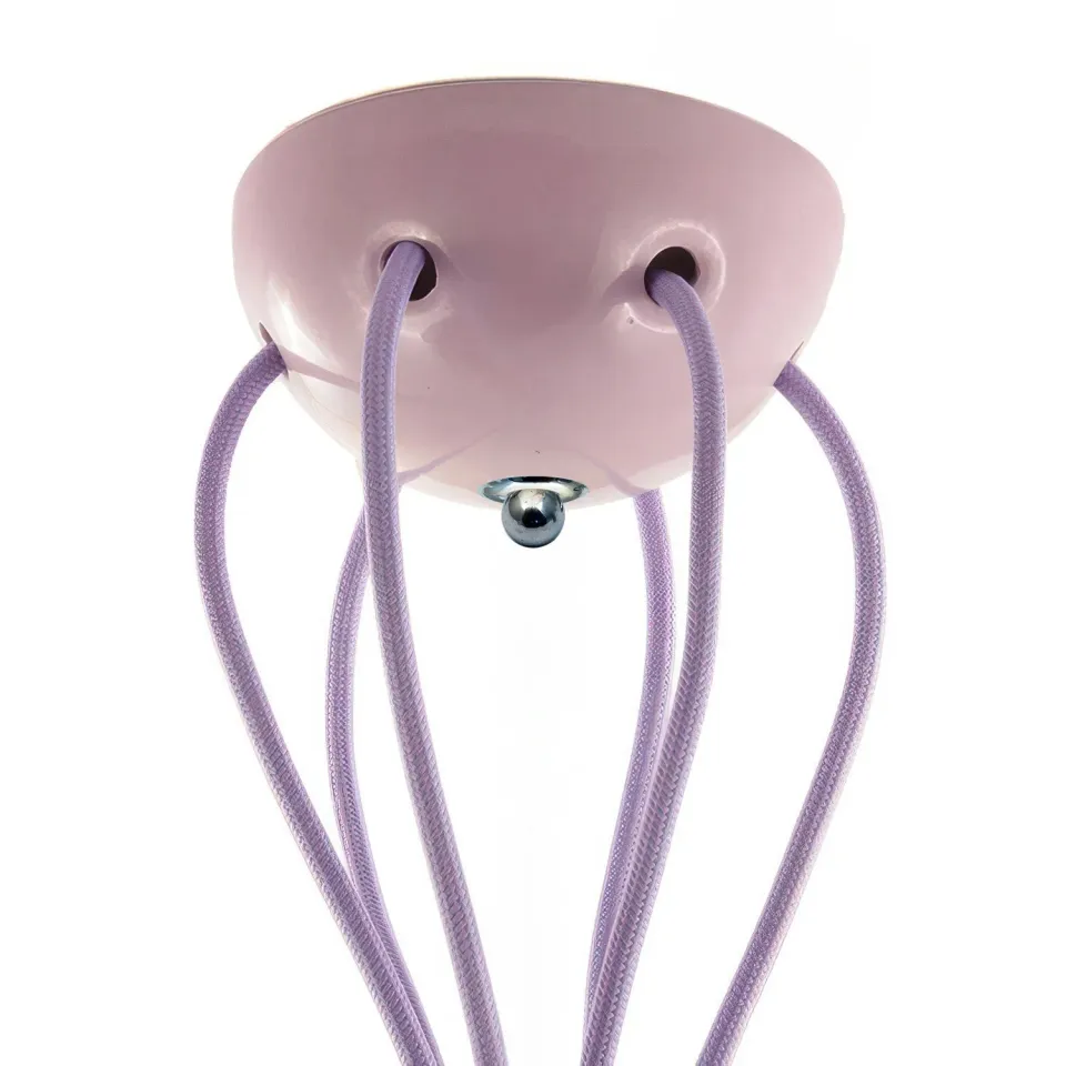 Creative Cables Rosone Ceramica 6 Fori Lilla Ø130 mm