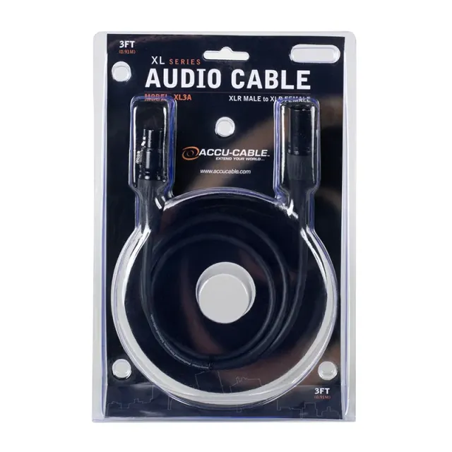 American DJ Accu-Cable XL3A cavo XLR 0,9 m bilanciato