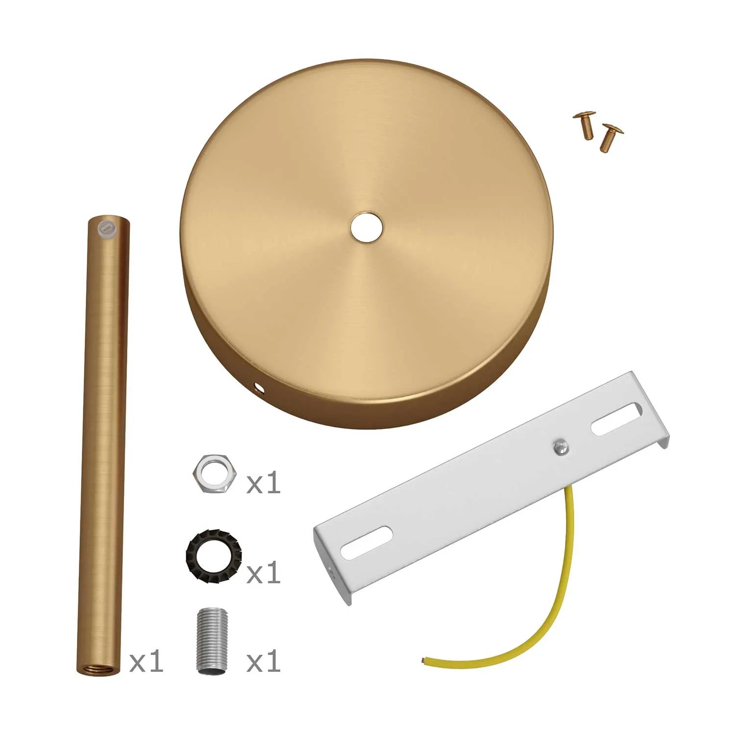 Creative Cables Rosone Soffitto Bronzo Satinato 1 Foro 15 cm